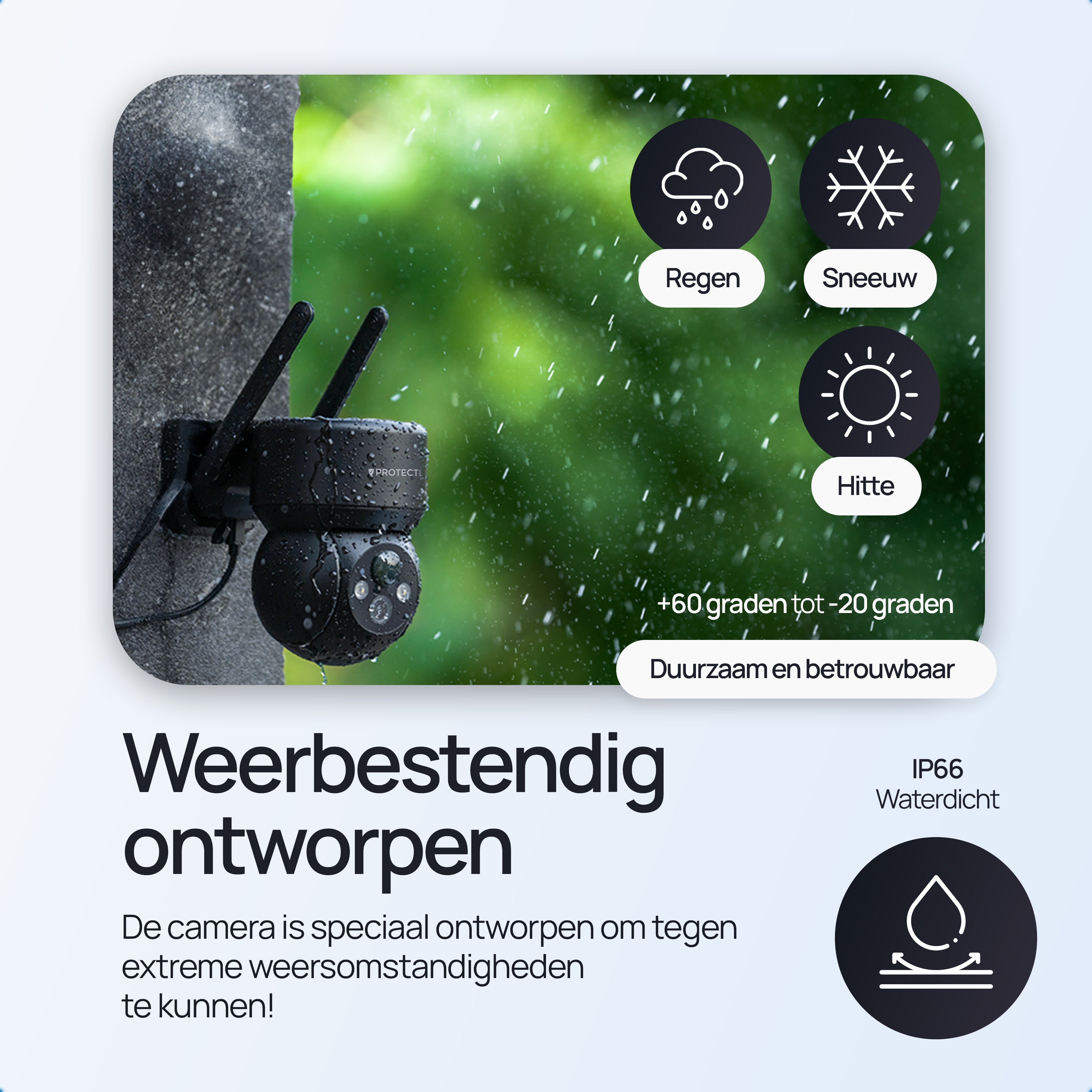 Protectly – Draadloze Beveiligingscamera Zwart – 2K Nachtzicht & Appbediening - Siltcon