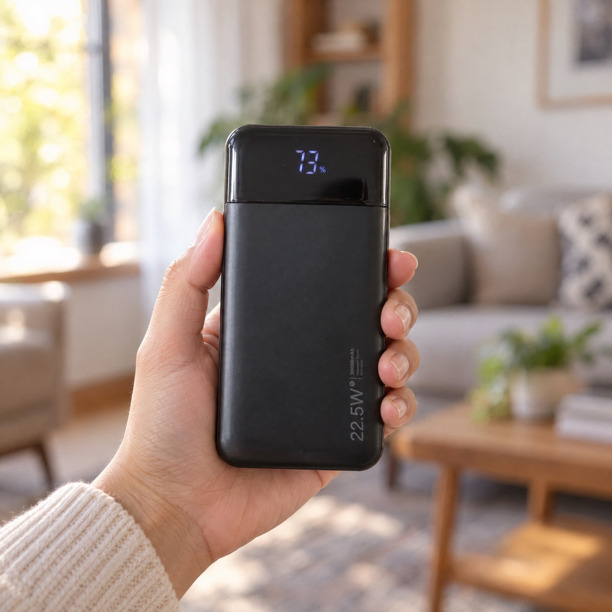 Powerbank 30.000 mAh mit LED-Display