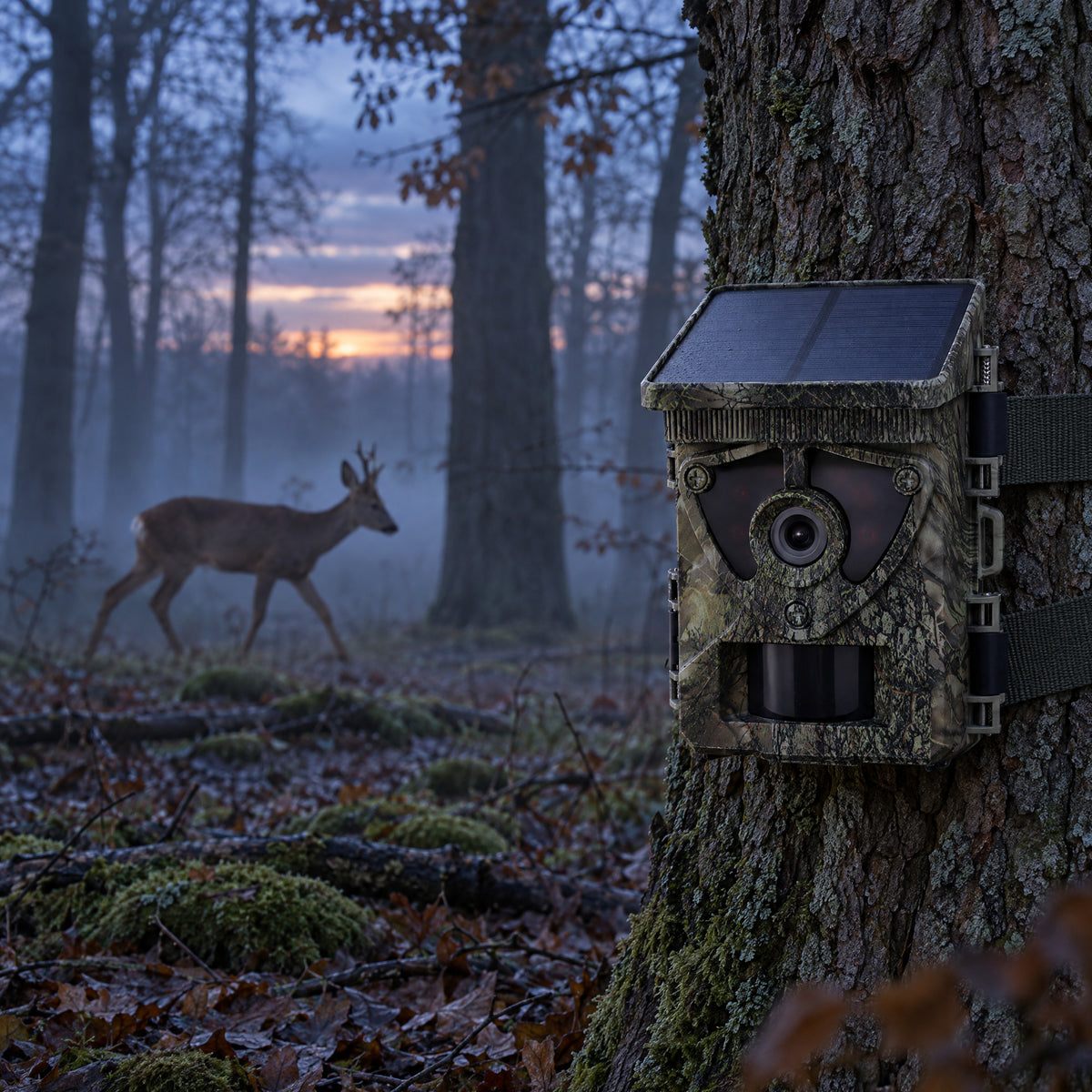 Siltcon® Wildkamera mit Solarpanel 8K