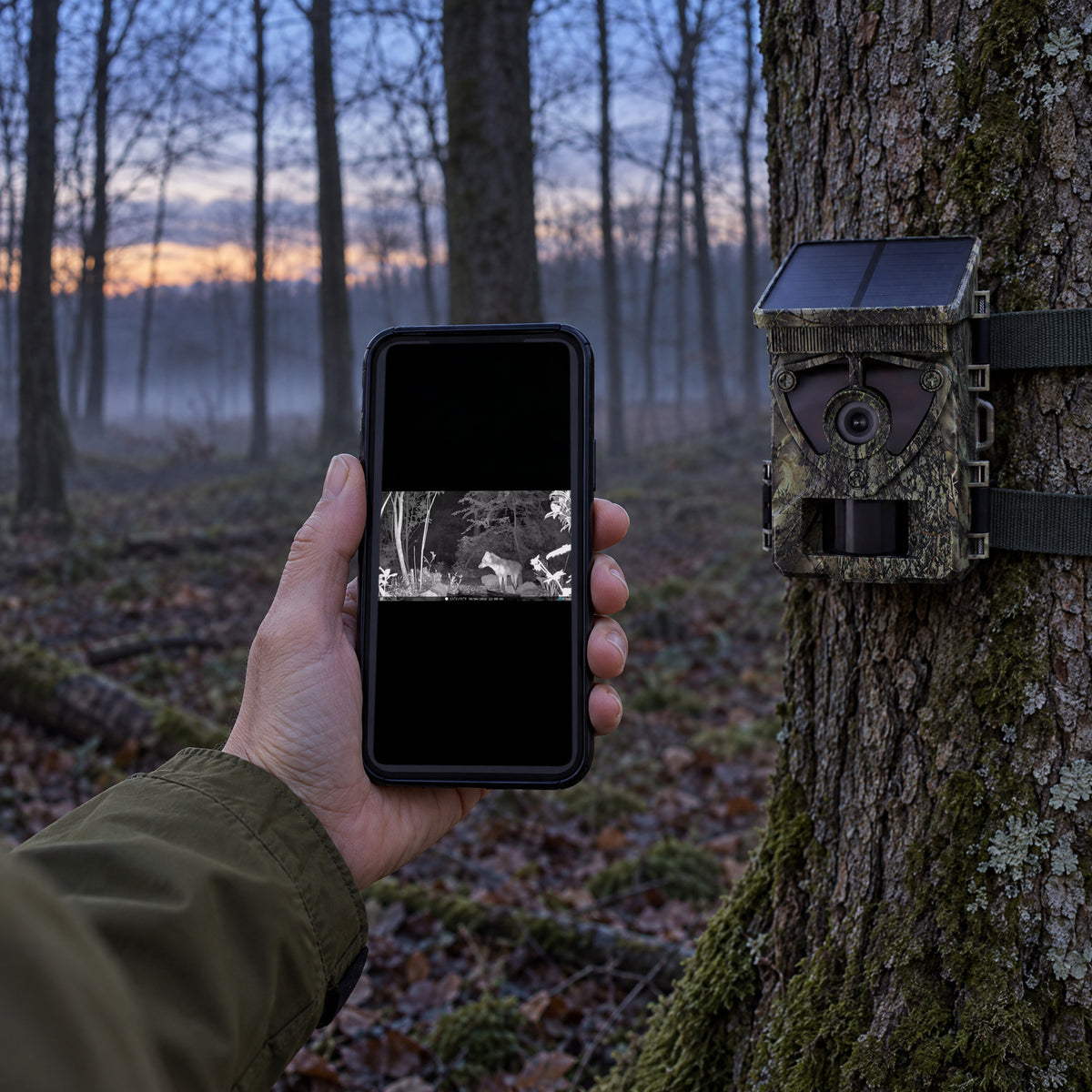 Siltcon® Wildkamera mit Solarpanel 8K