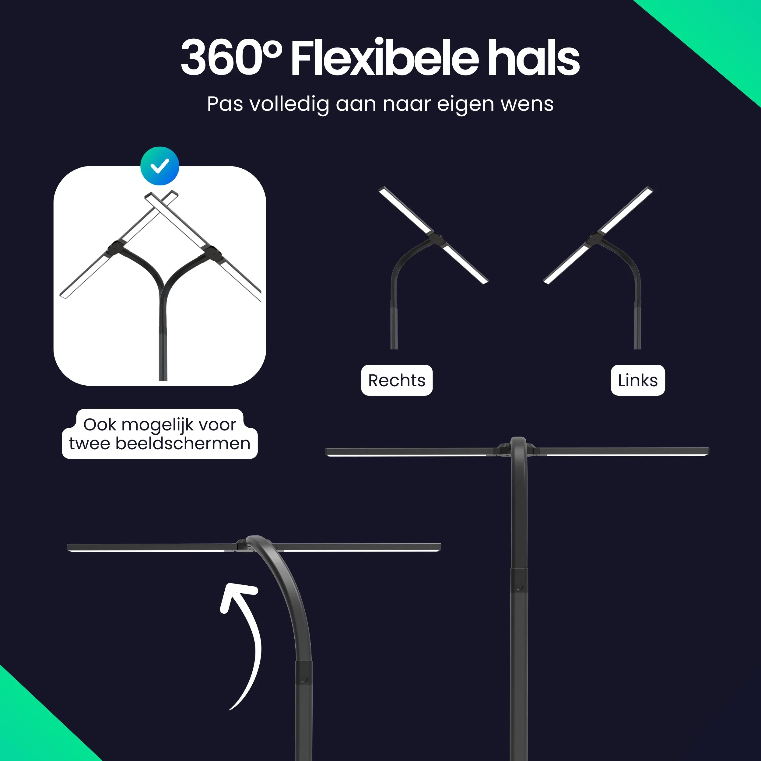 Siltcon Bureaulamp LED met Klem – Incl. afstandbediening - Siltcon