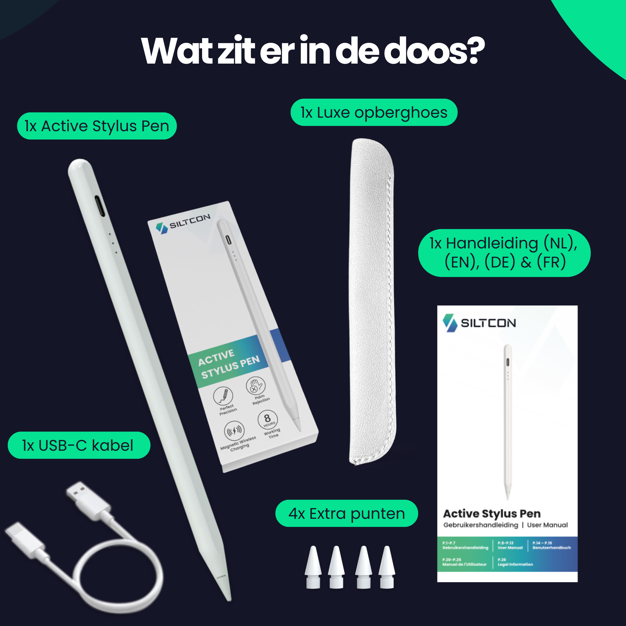 Siltcon Active Stylus Pen iPad – Touchscreen Pen iPad 2018-2025 - Siltcon