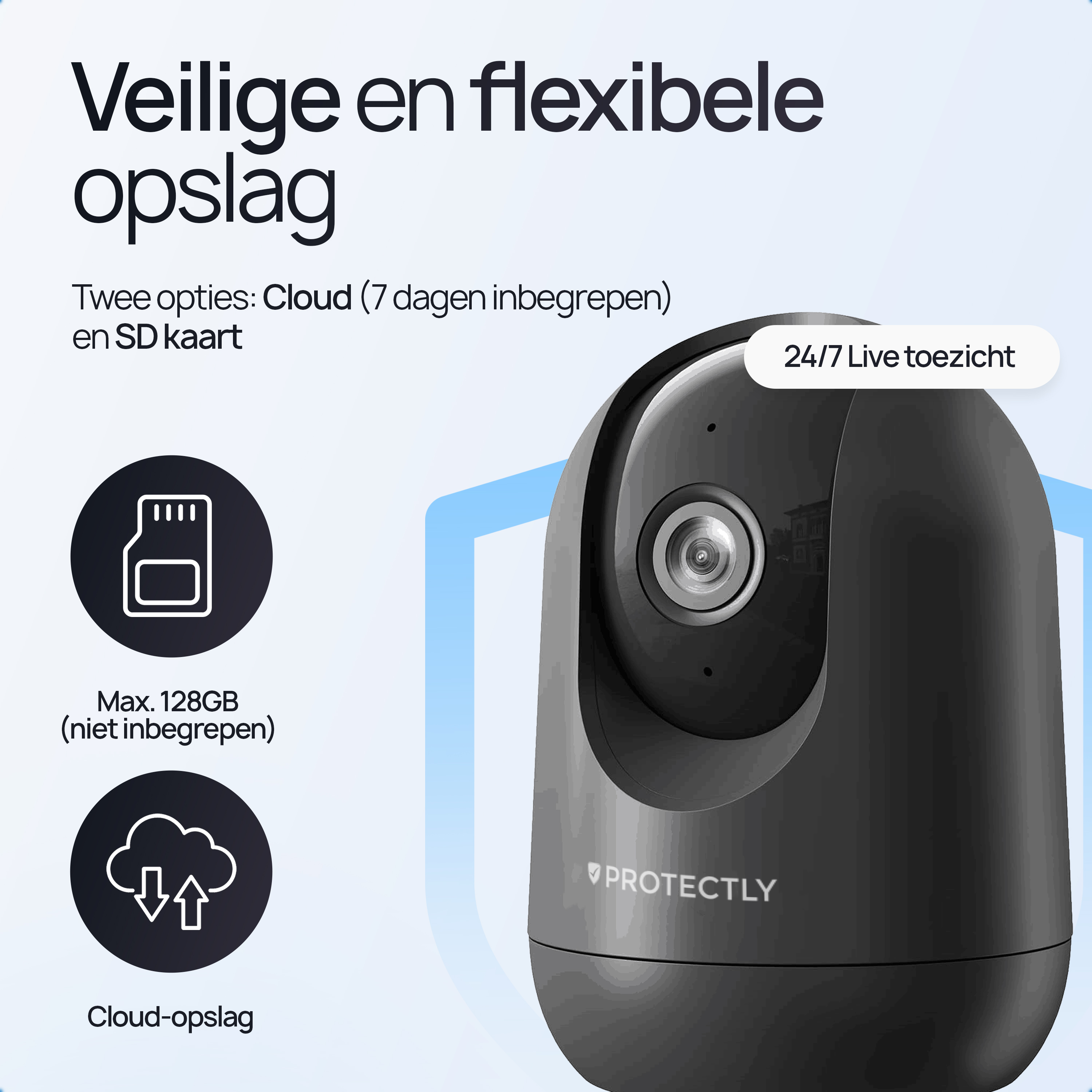 Protectly Beveiligingscamera – Huisdiercamera – 2K Ultra HD - Siltcon