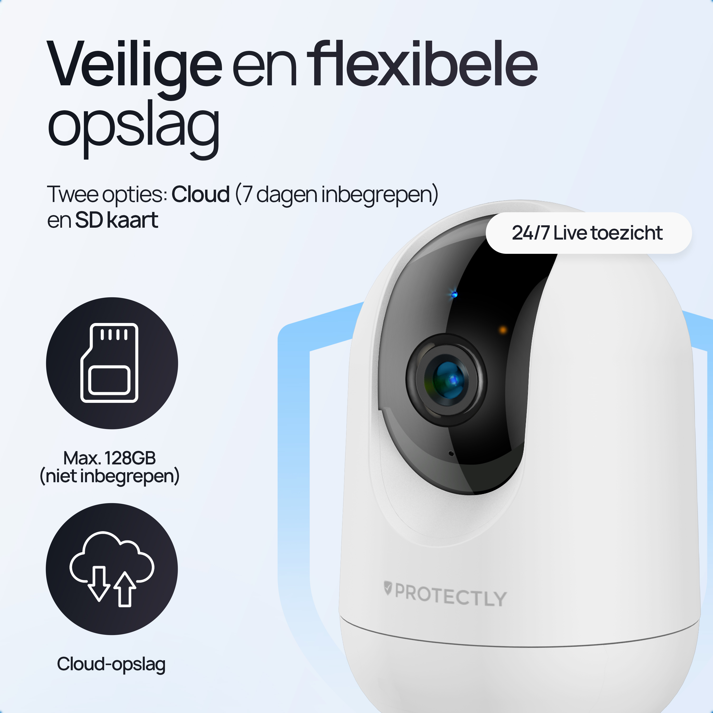 Protectly Beveiligingscamera – Huisdiercamera – 2K Ultra HD - Siltcon