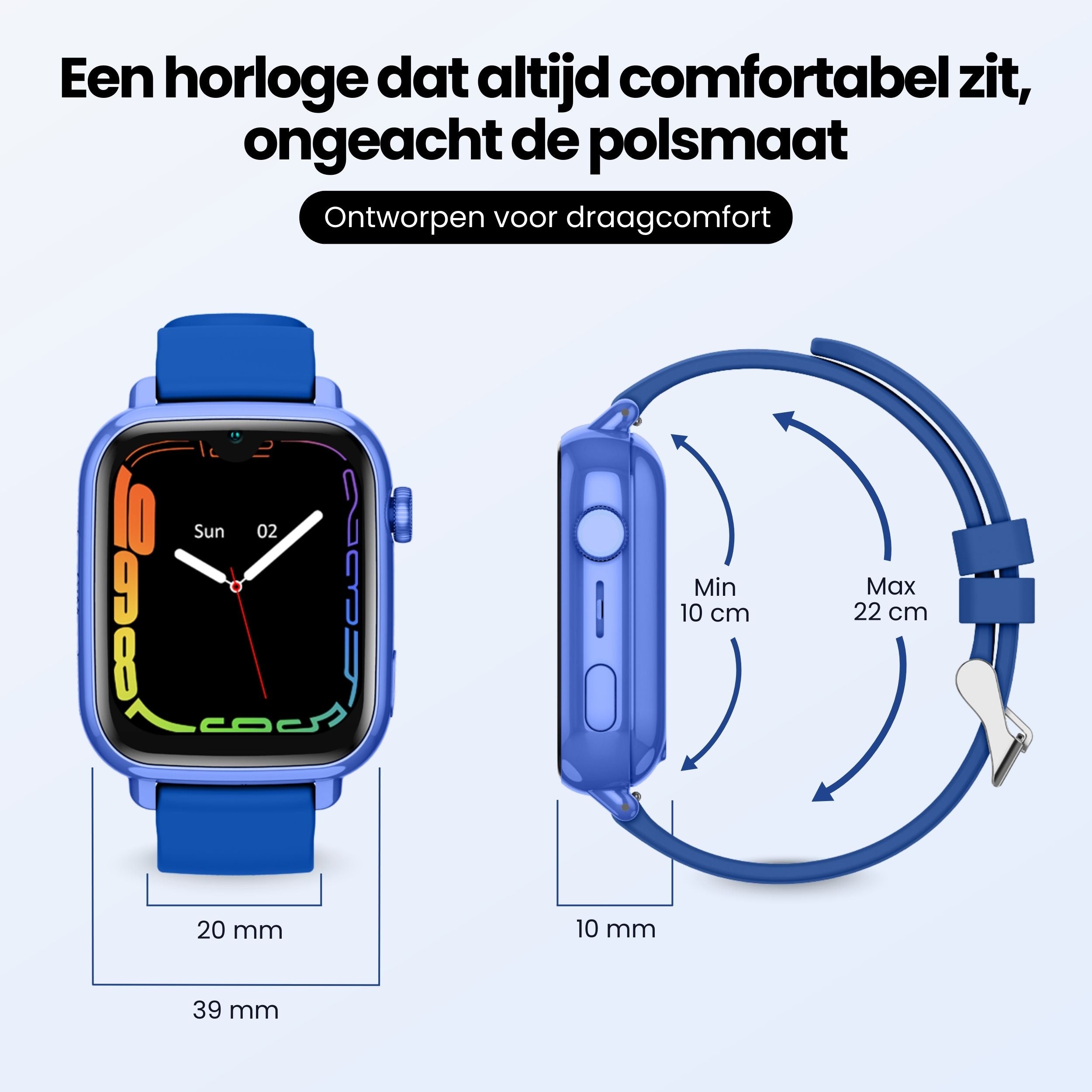 Protectly® GPS Uhr Kind - Blau
