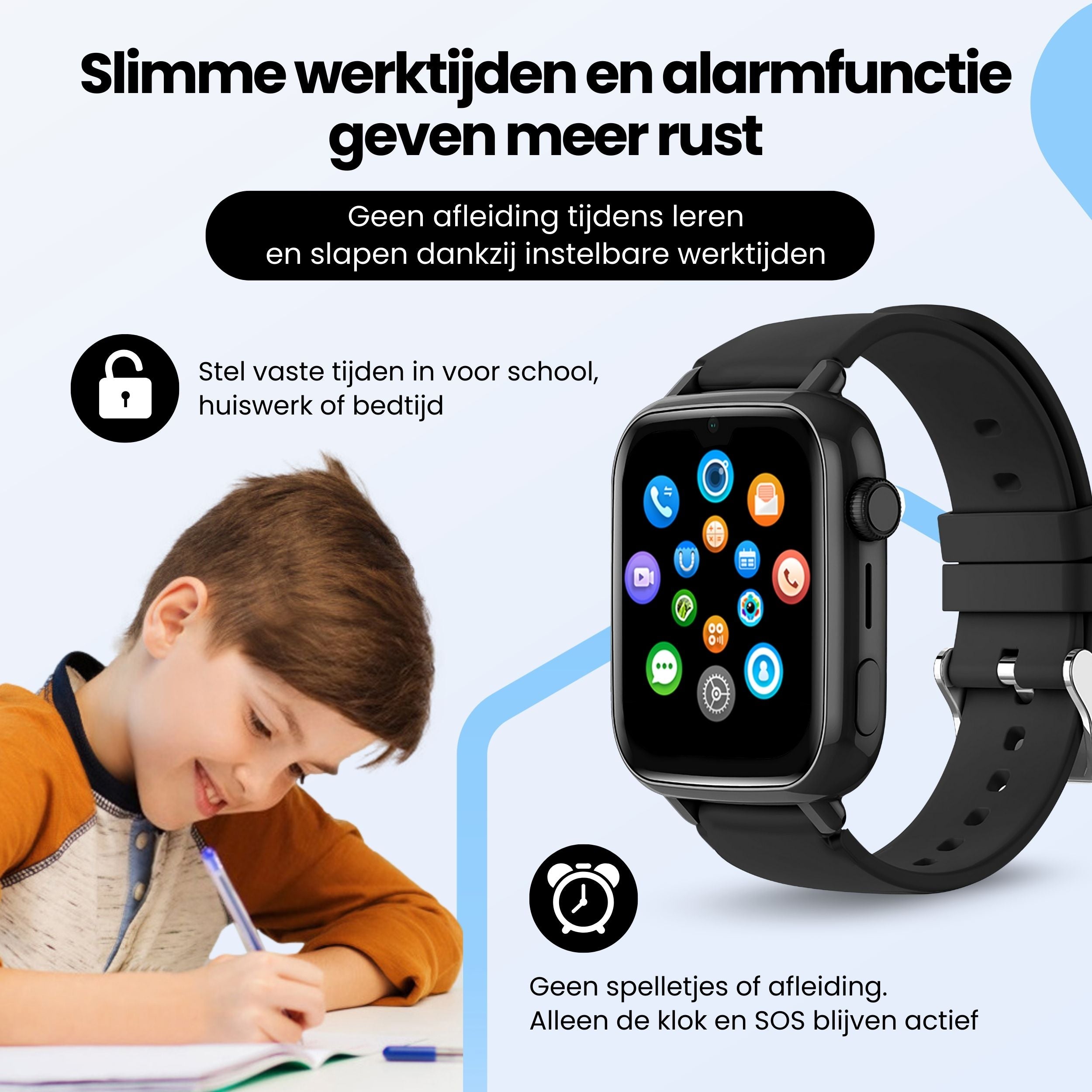 Protectly Kinder GPS Horloge – Smartwatch kind met bellen – GPS & SOS - Siltcon