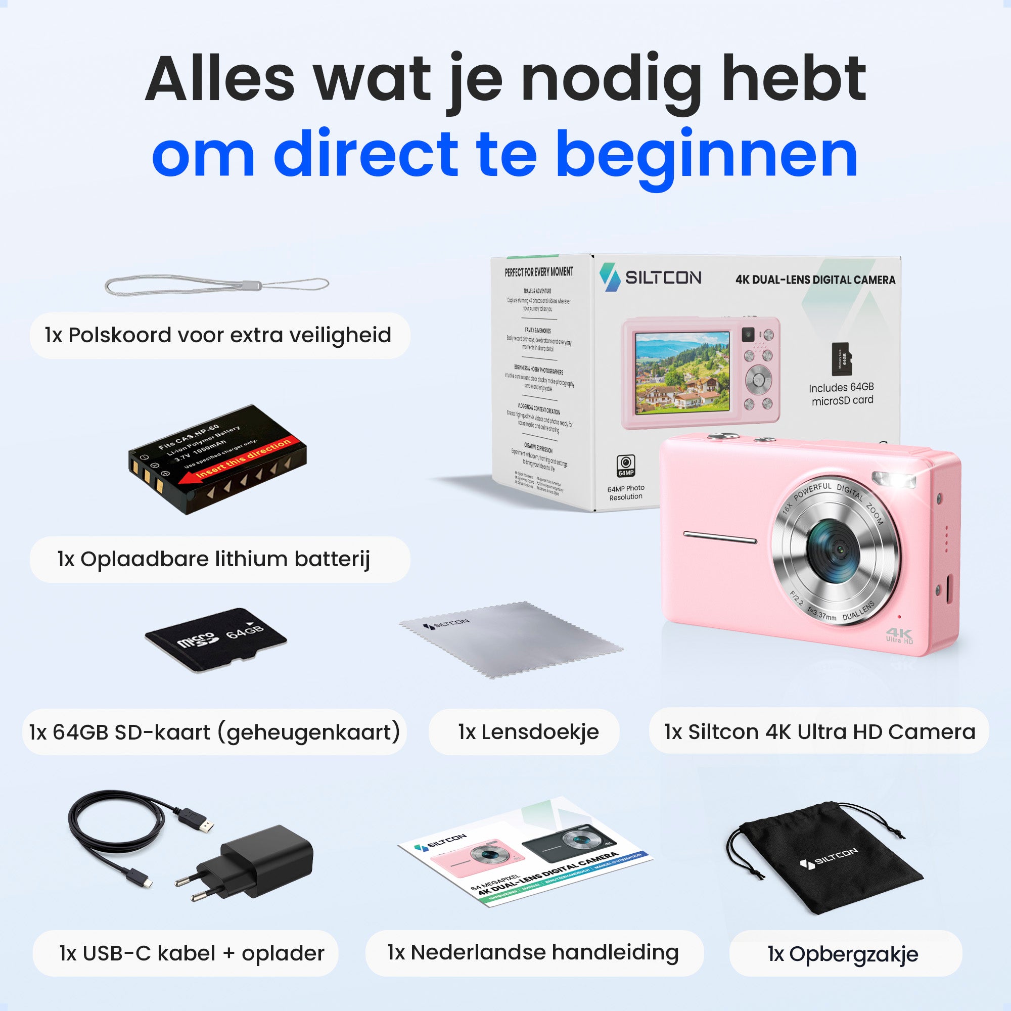 Siltcon Digitalkamera - 4K Rosa