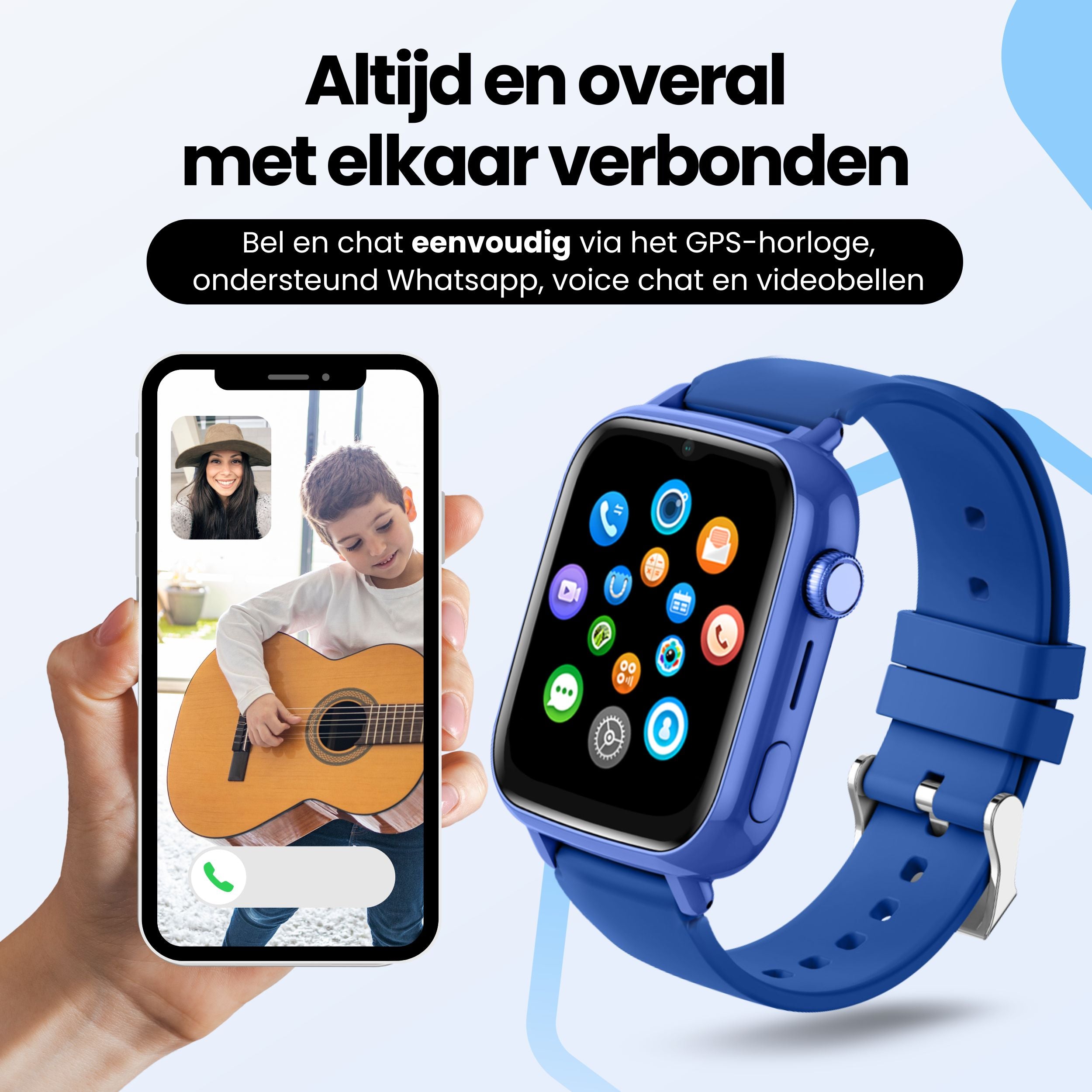 Protectly® GPS Uhr Kind - Blau