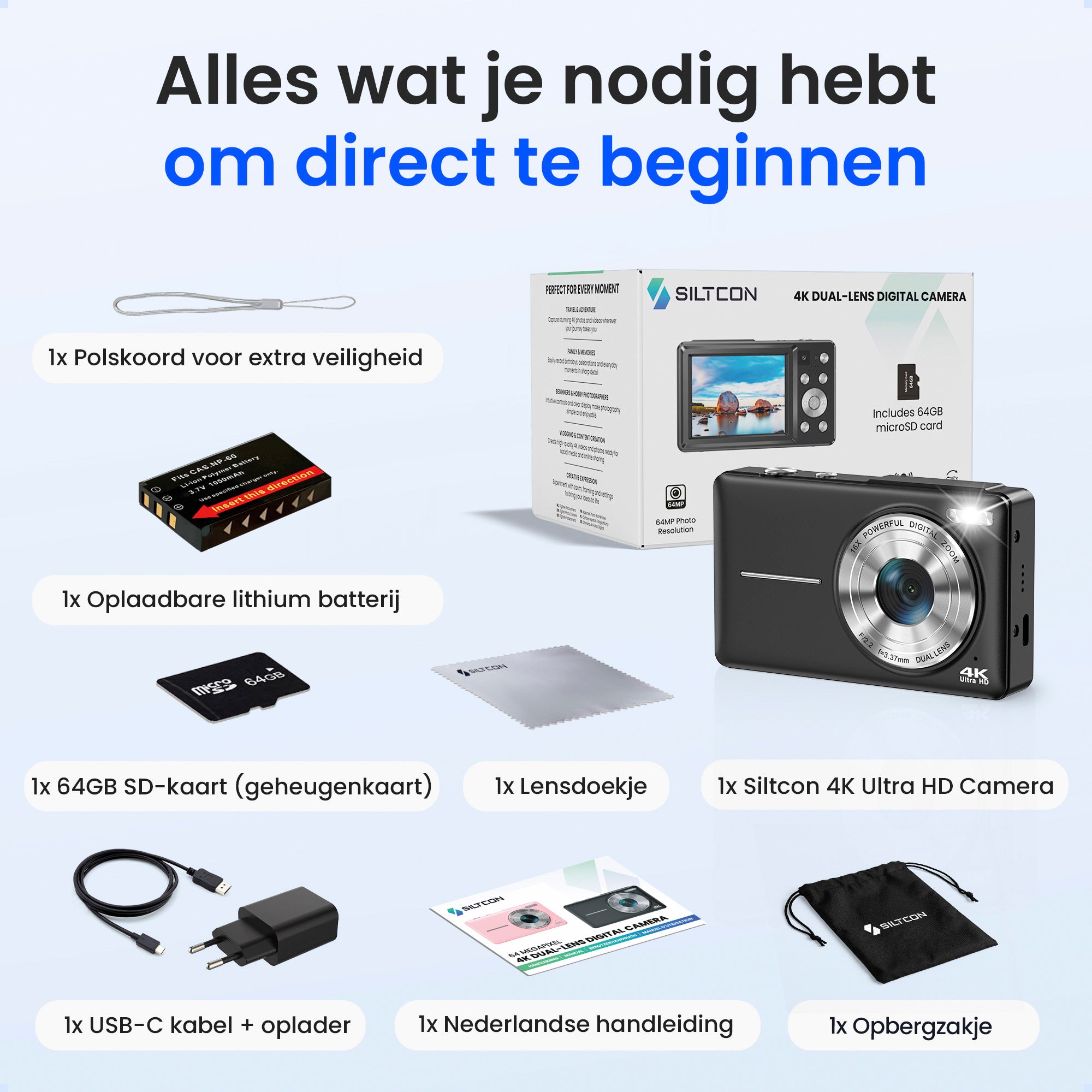 Siltcon Digitalkamera - 4K Schwarz