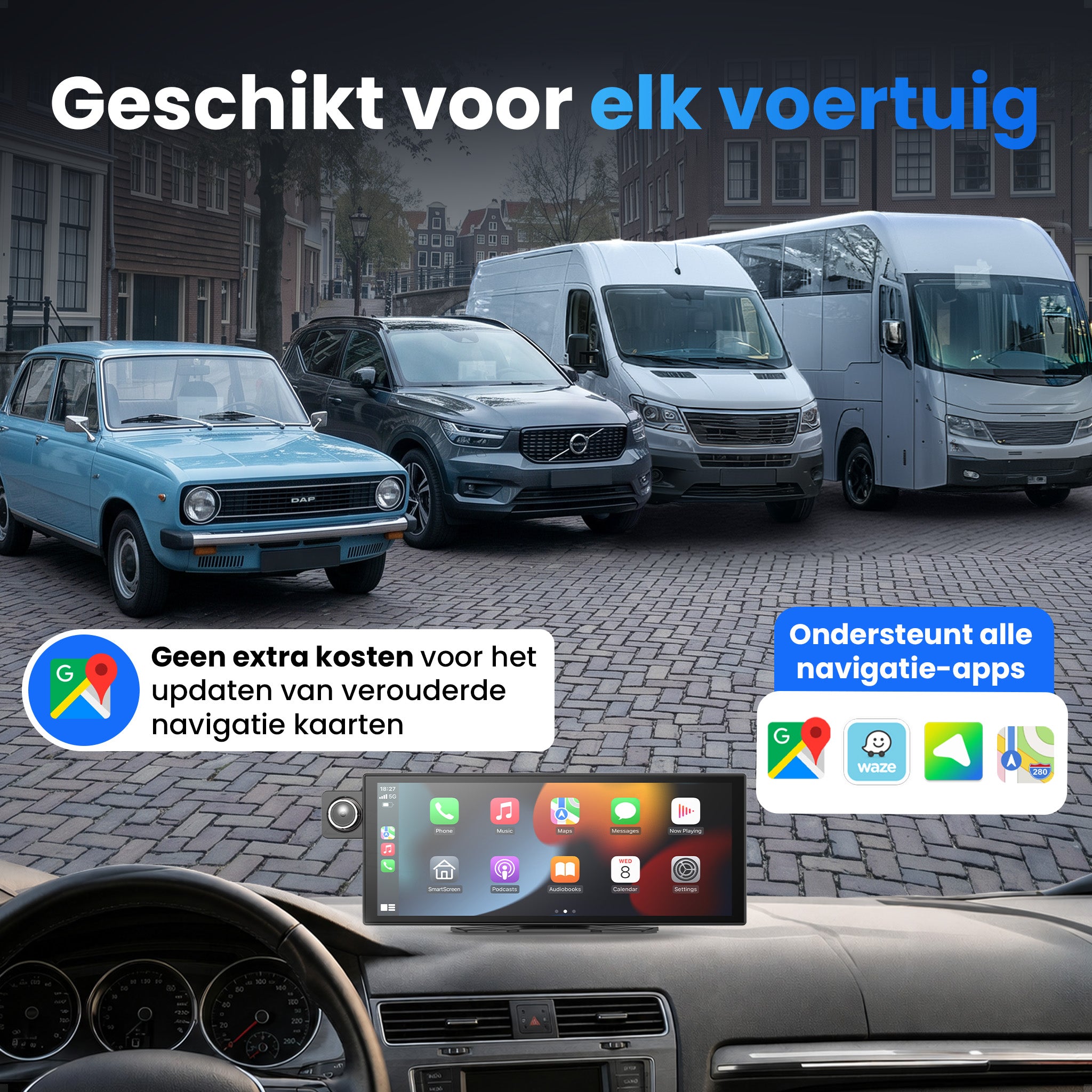 Siltcon® 11,26" Carplay / Android Auto Bildschirm & 4K Dashcam