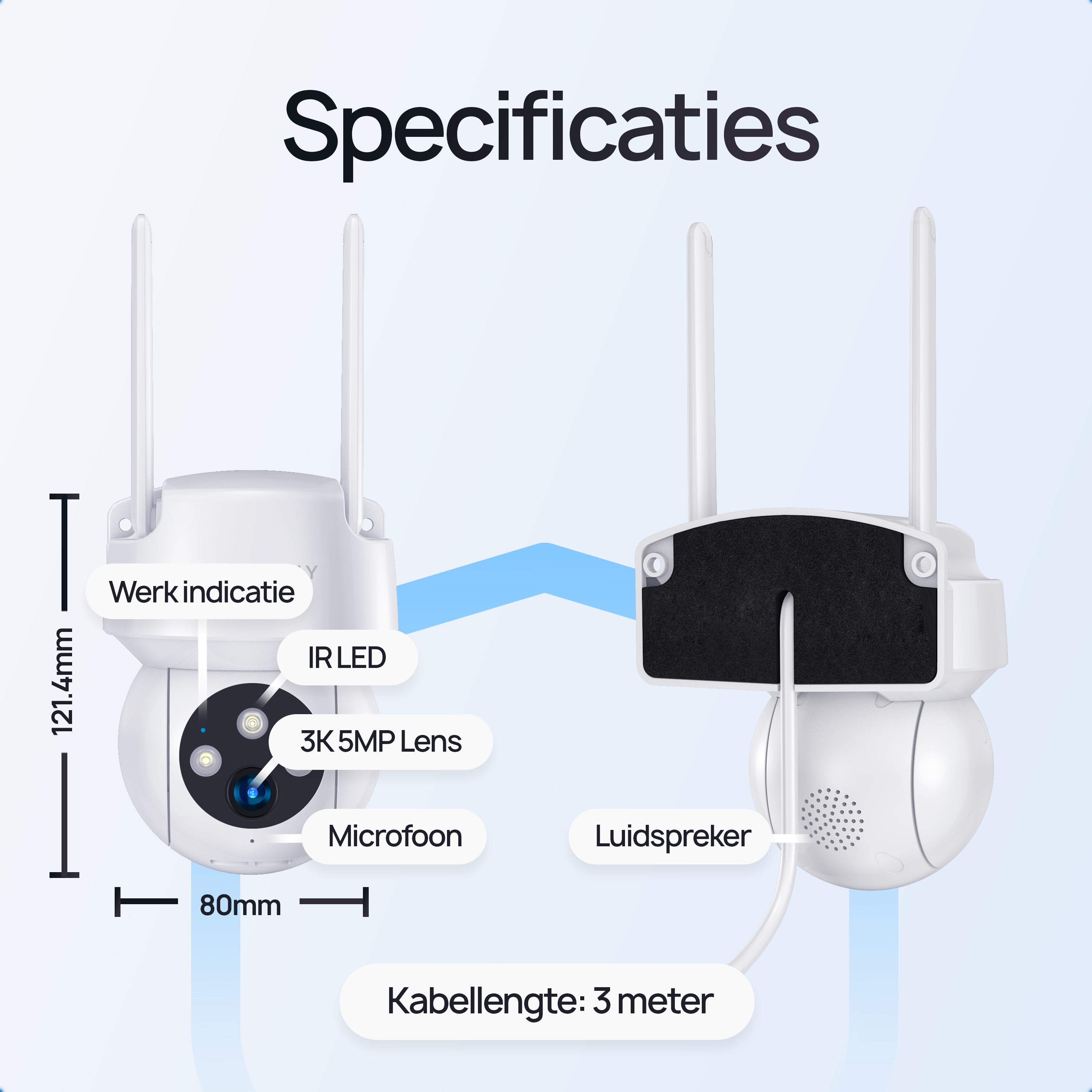 Protectly Beveiligingscamera Buiten 3K 5MP - Siltcon