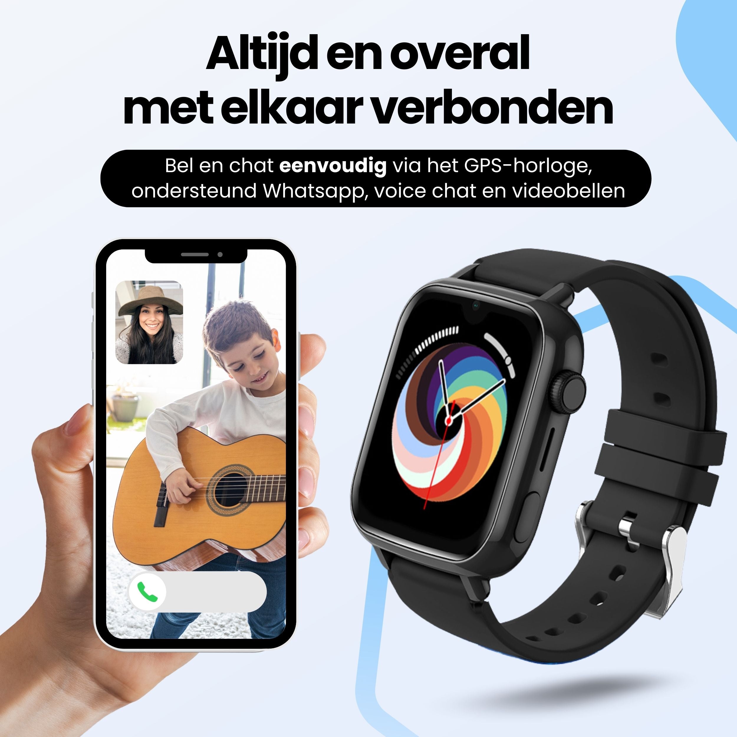 Protectly Kinder GPS Horloge – Smartwatch kind met bellen – GPS & SOS - Siltcon