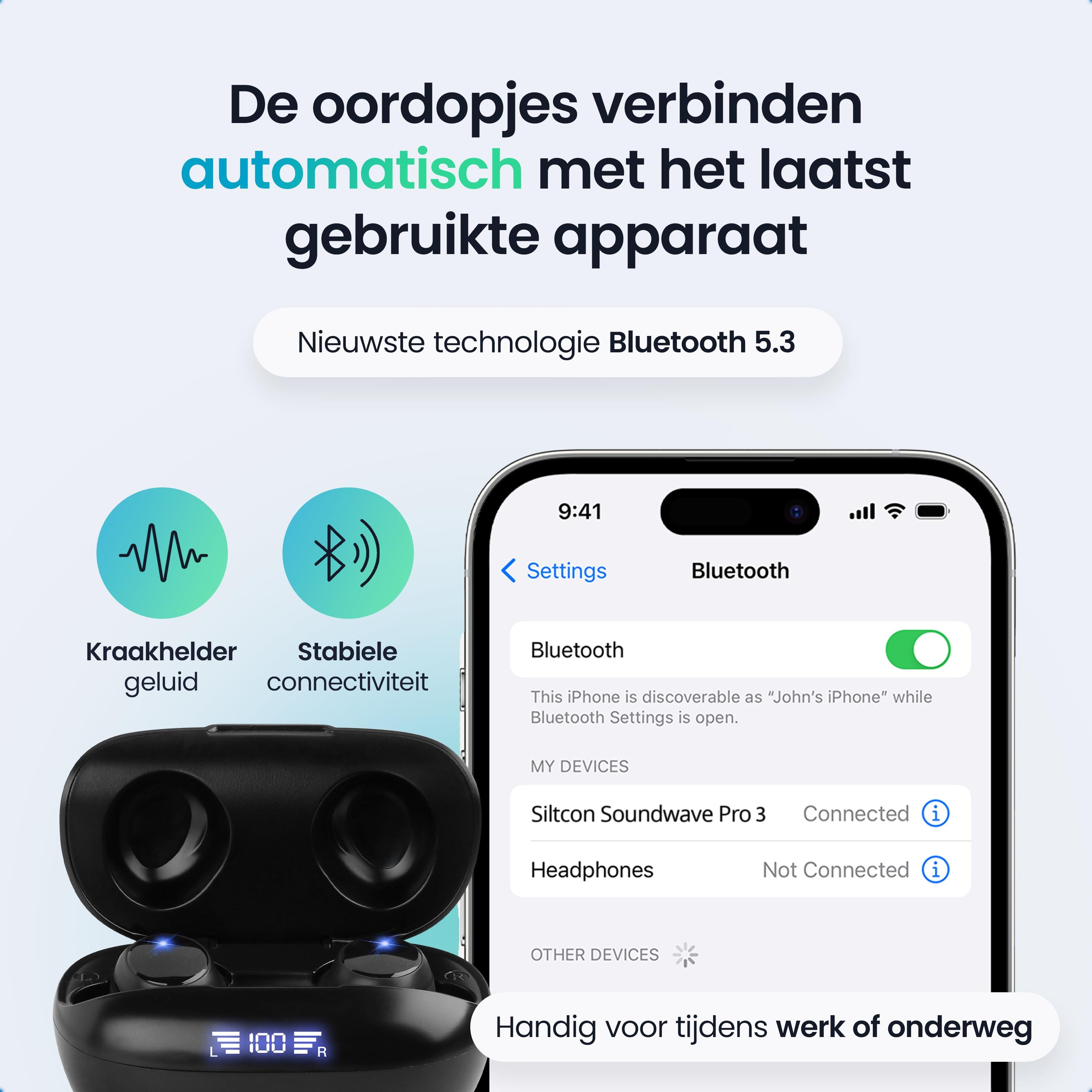 Siltcon Soundwave Pro 3 Draadloze Oordopjes - Siltcon