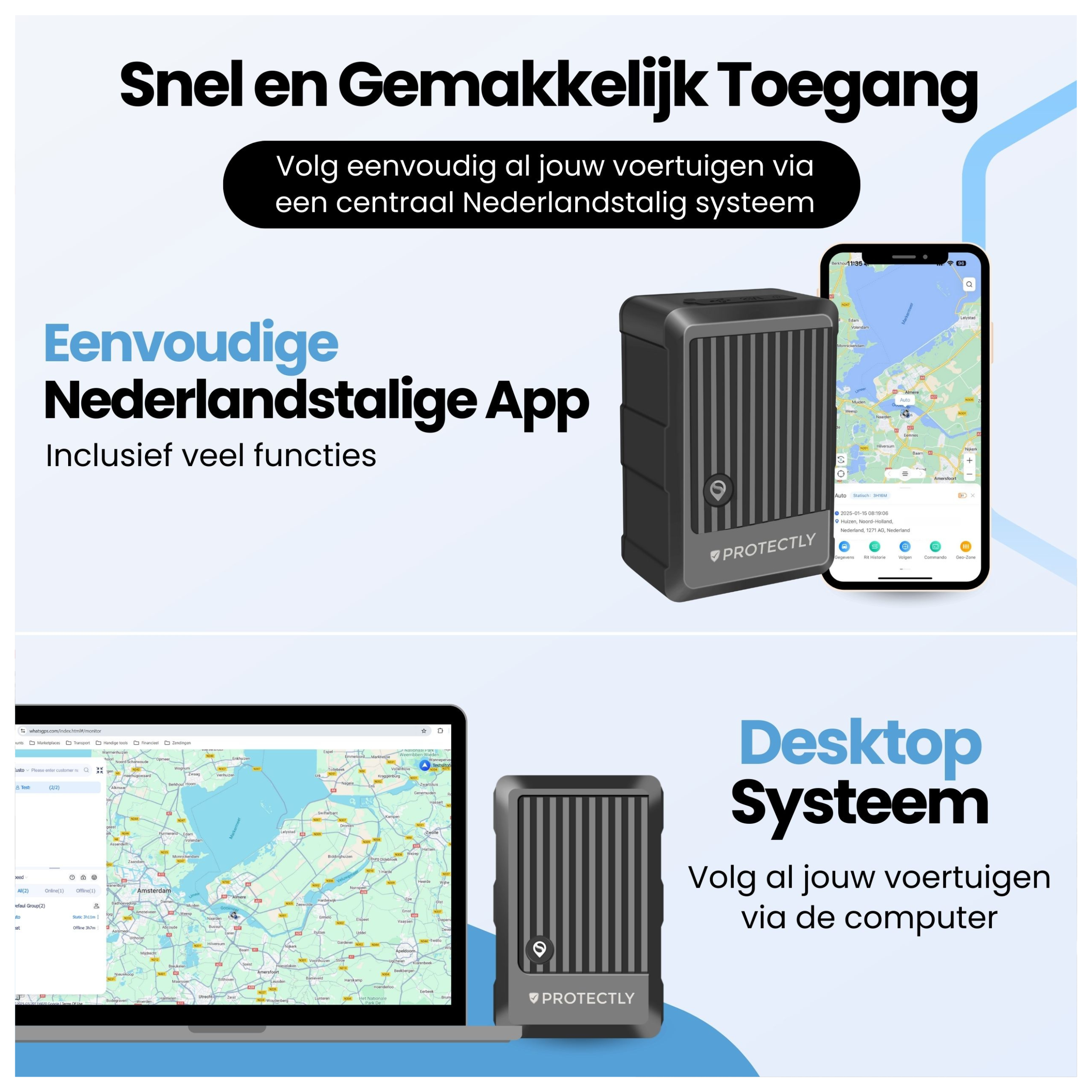 Protectly GPS Tracker Zonder Abonnement - Siltcon