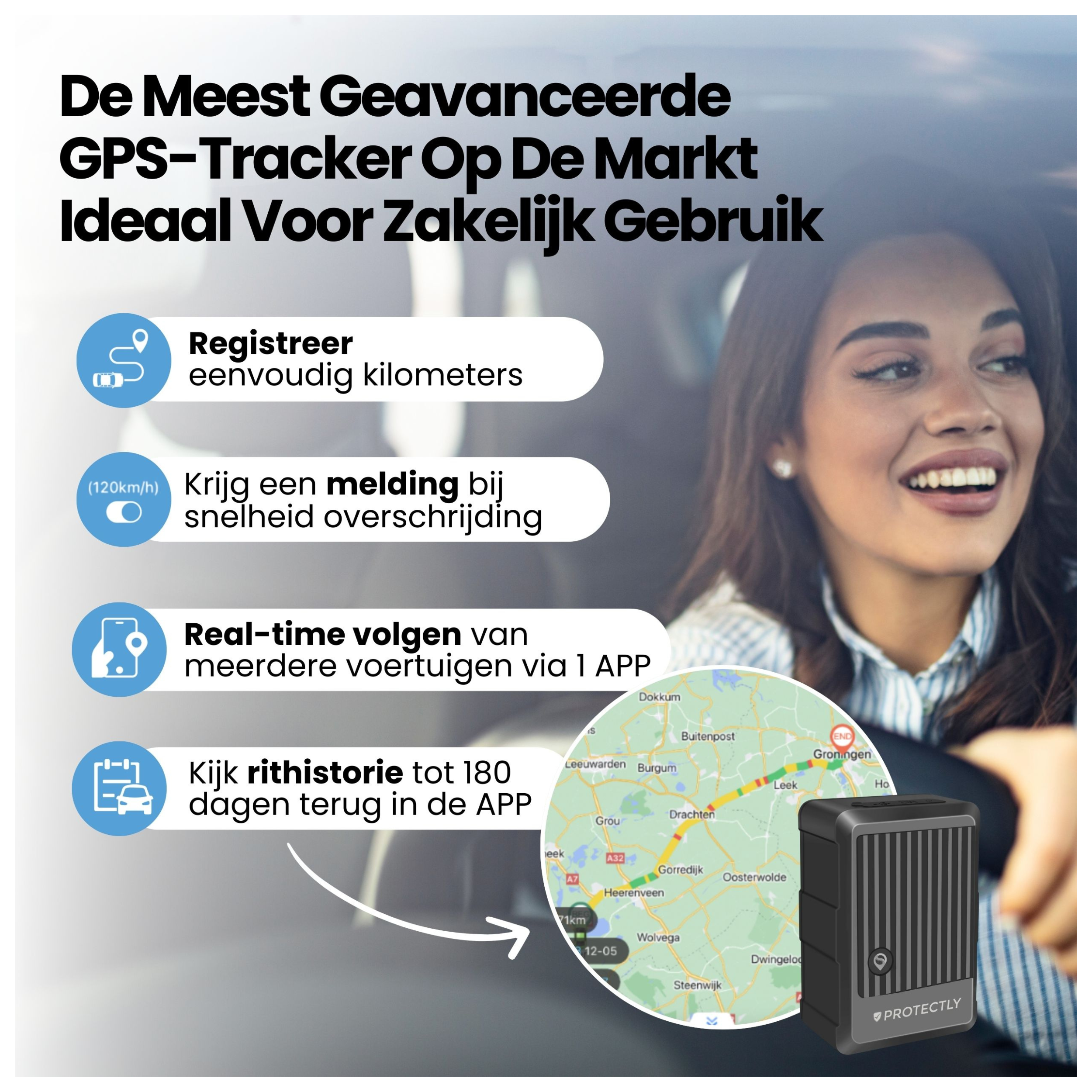 Protectly GPS Tracker Zonder Abonnement - Siltcon