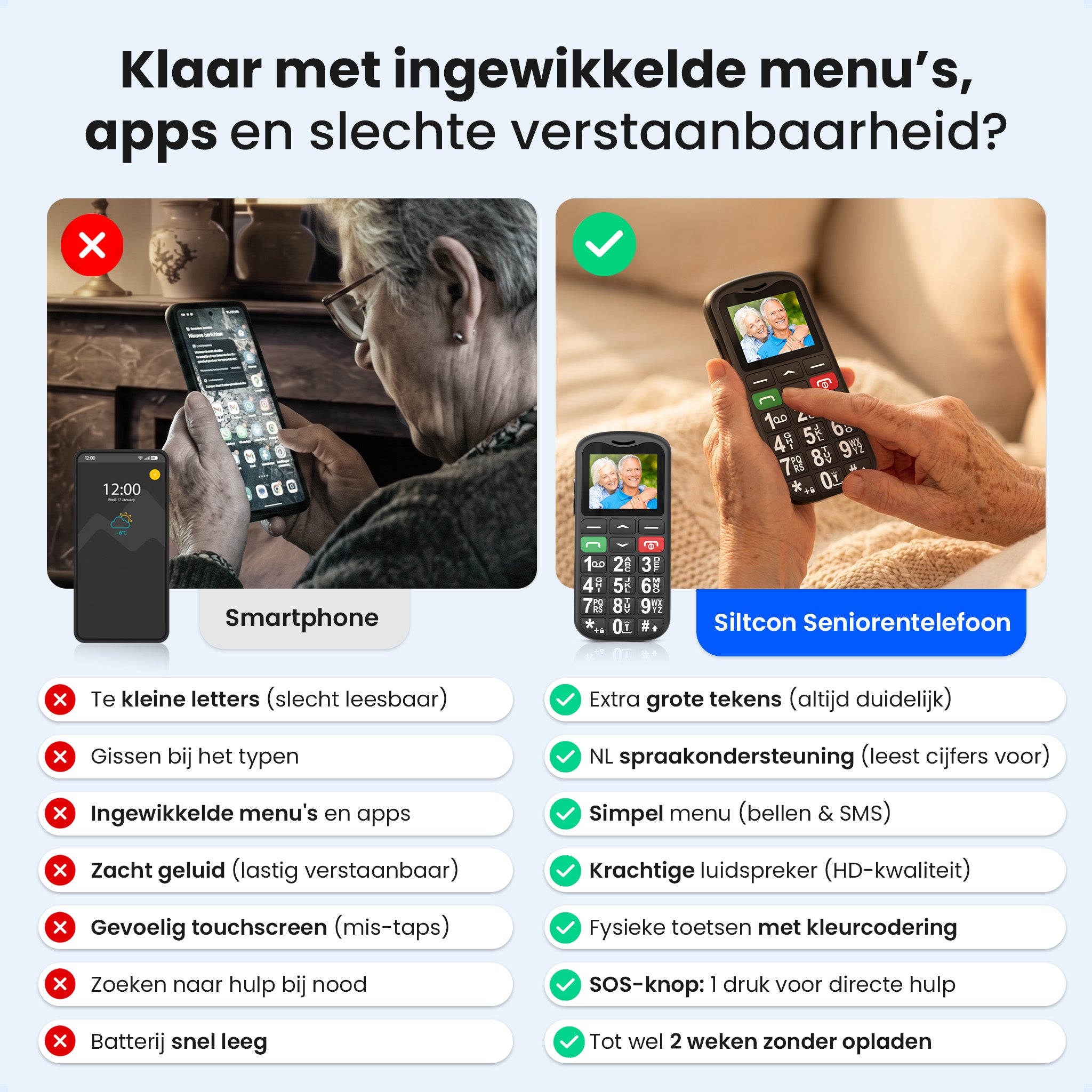 Protectly® Senioren Telefoon - 4G