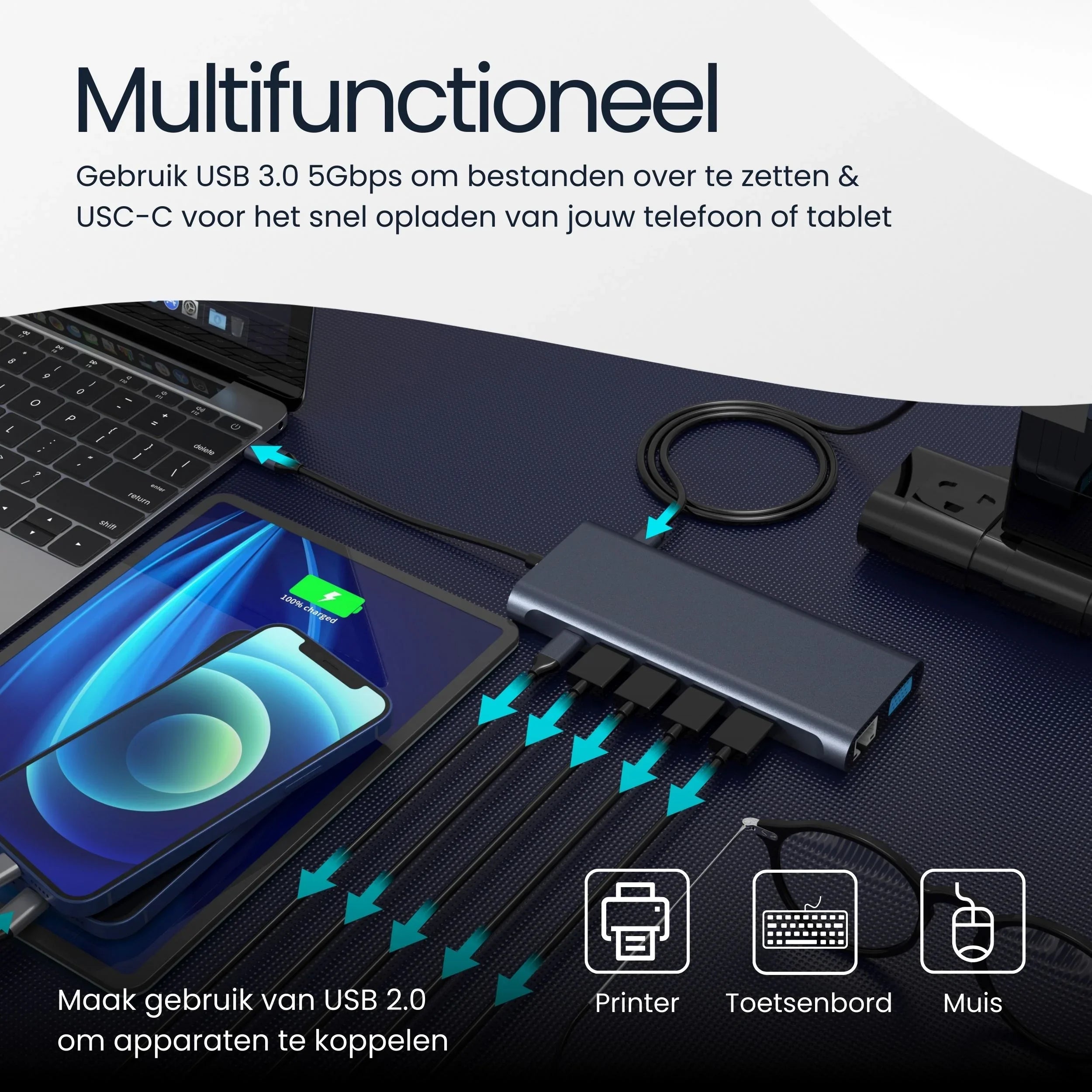 Siltcon USB C Hub 13 in 1 Docking Station Laptop - Siltcon