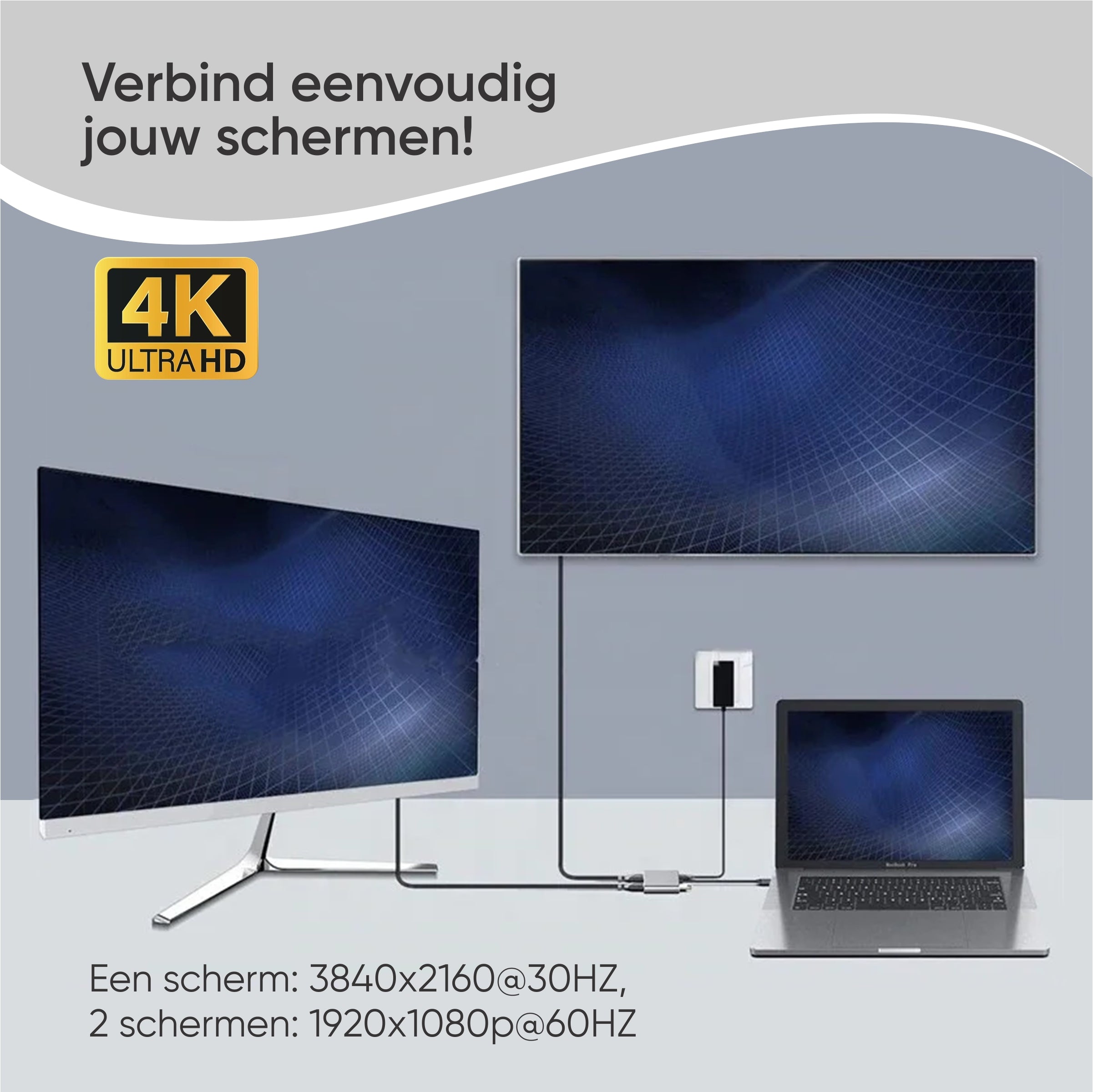 Siltcon Docking Station Laptop - Dual Display Adapter - Siltcon