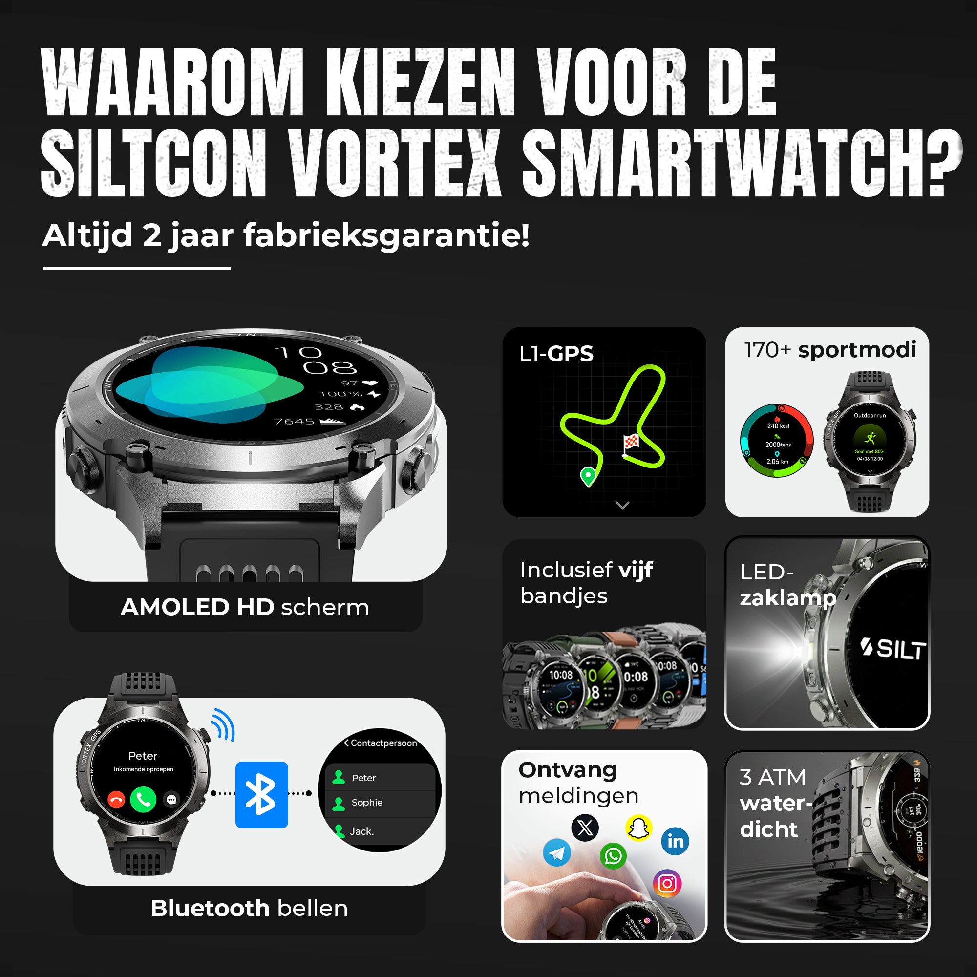 Siltcon® Vortex GPS Smartwatch