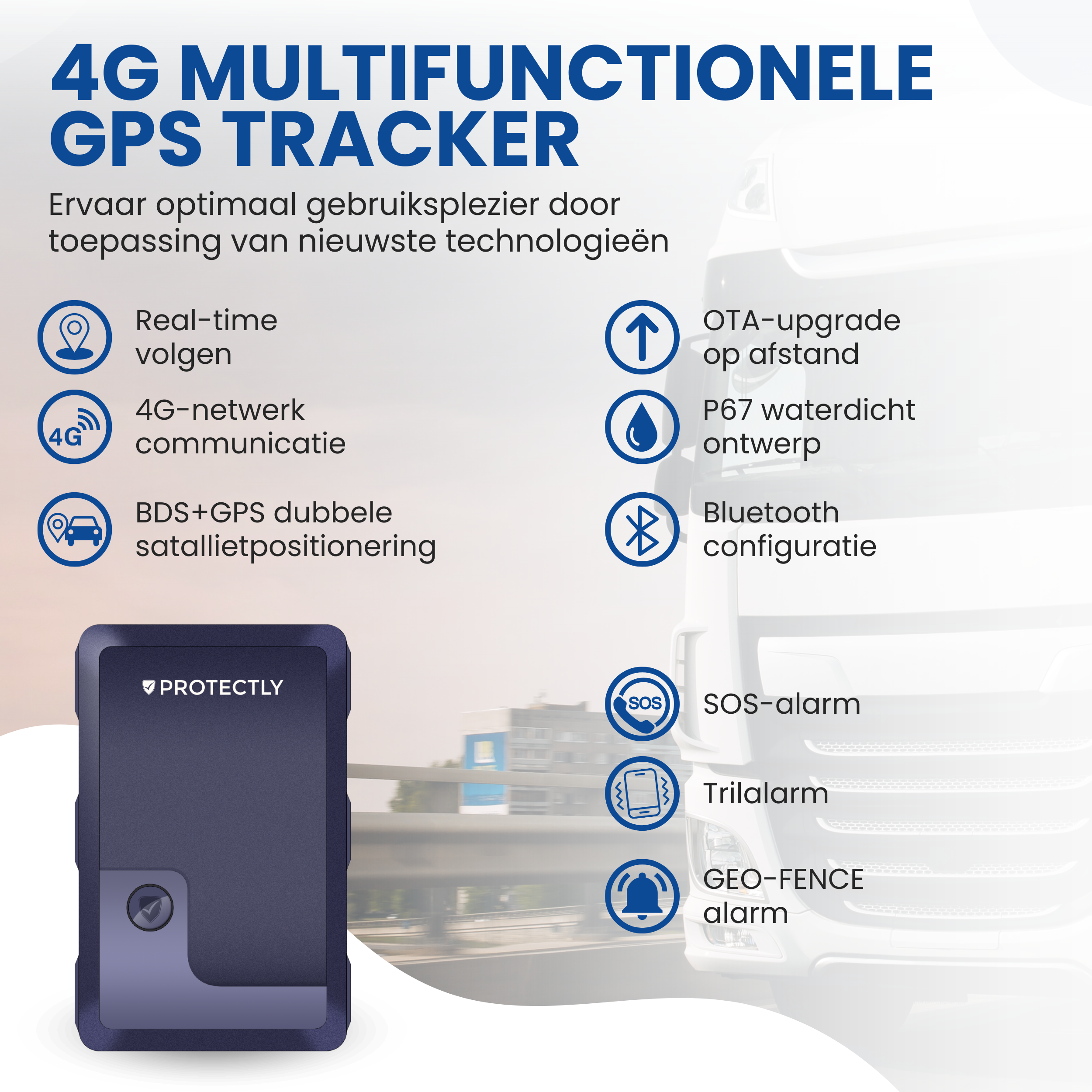 Protectly GPS Tracker Zonder Abonnement - 4G - Siltcon
