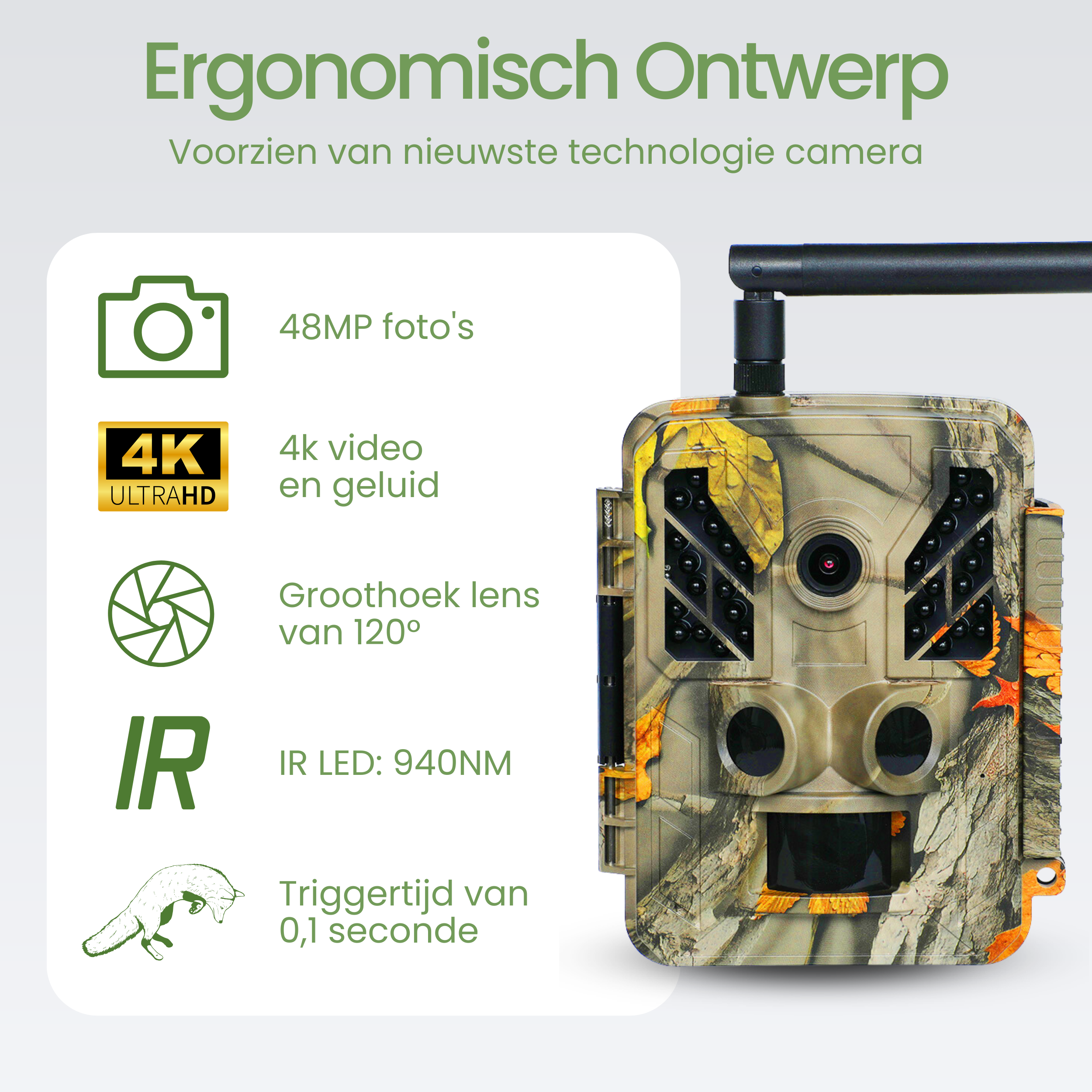 Siltcon Wildcamera met Wifi – 4K - Siltcon