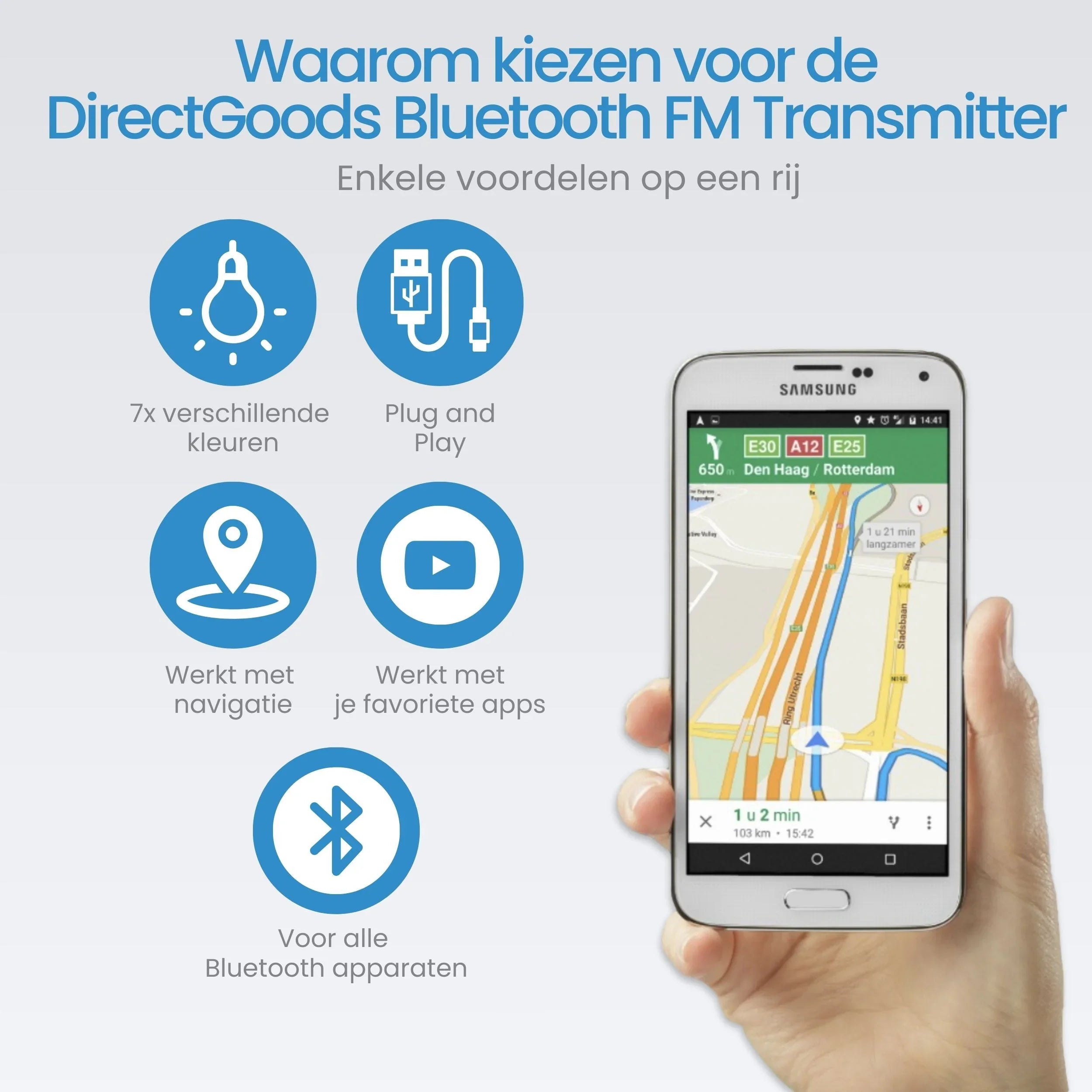 Siltcon Bluetooth FM Transmitter Auto – Snellader - Siltcon