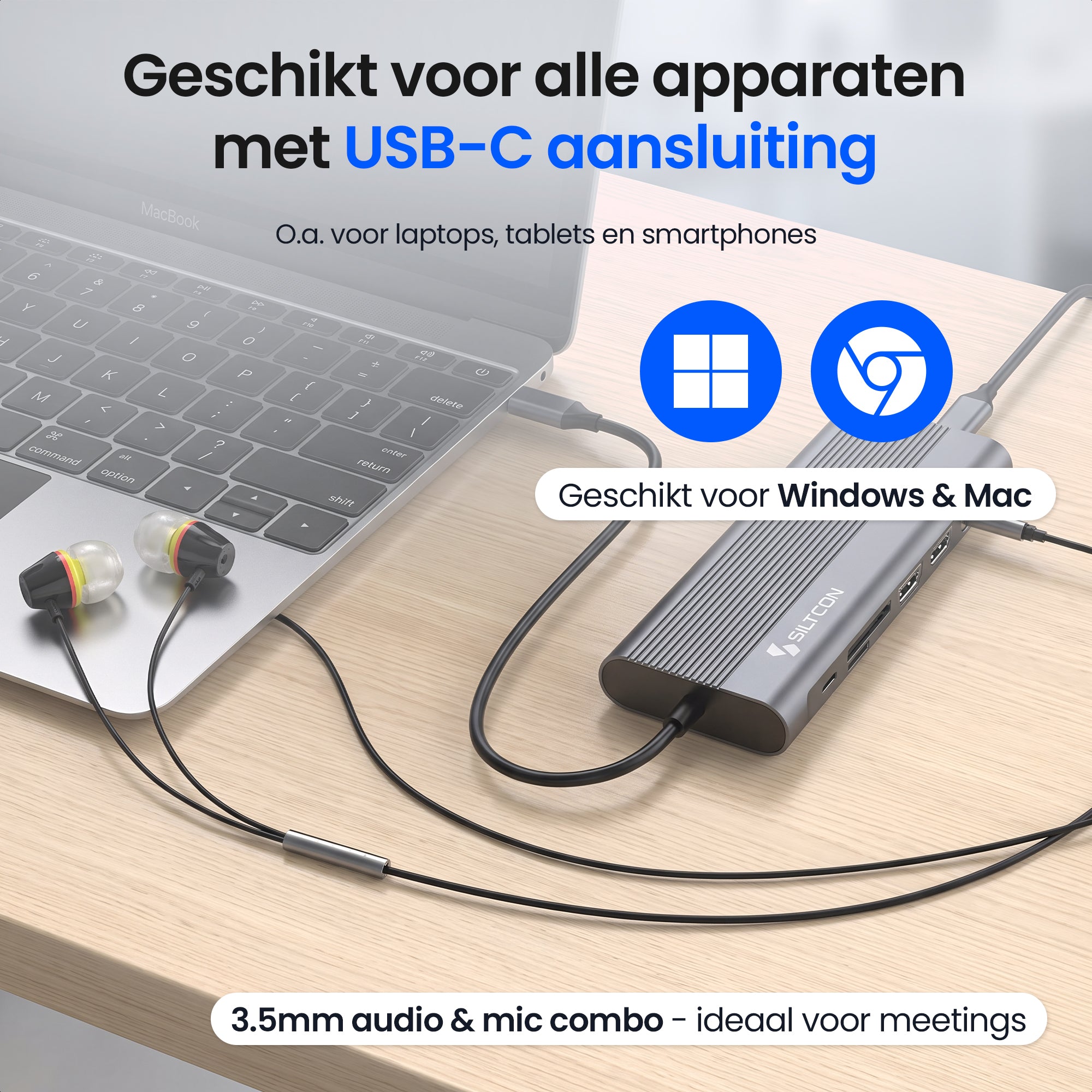 Siltcon® 14 in 1 USB C Hub - Docking Station Laptop