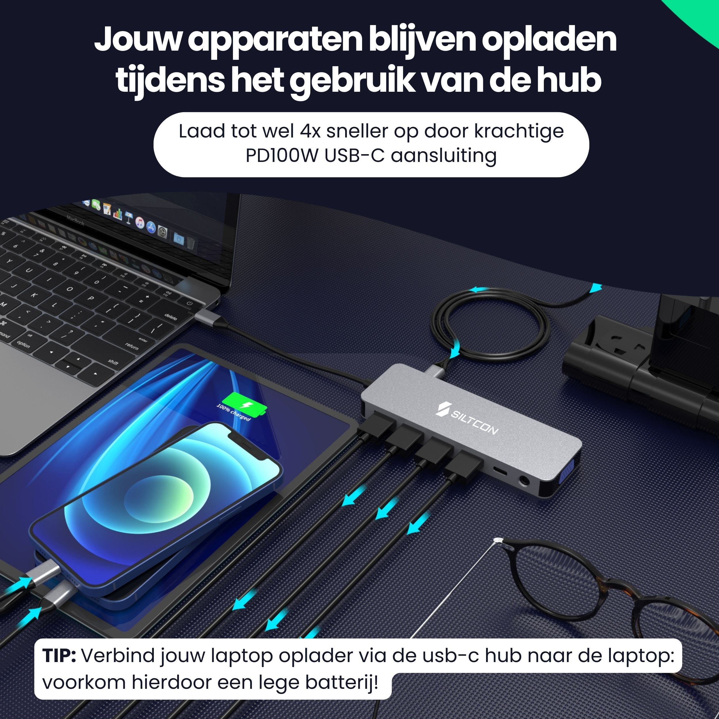 Siltcon 13-in-1 USB-C Hub – HDMI 4K - Siltcon