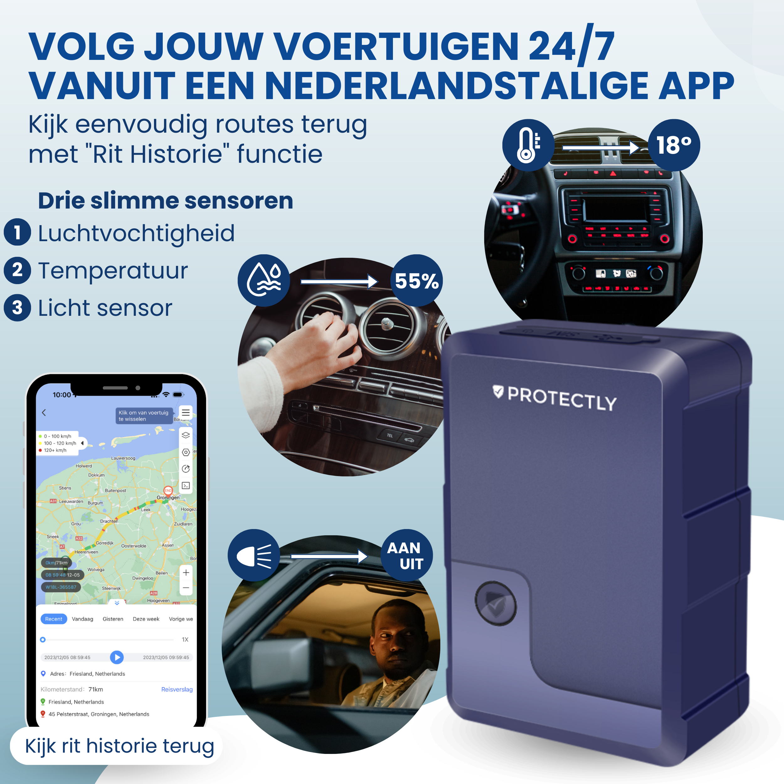 Protectly GPS Tracker Zonder Abonnement - 4G - Siltcon