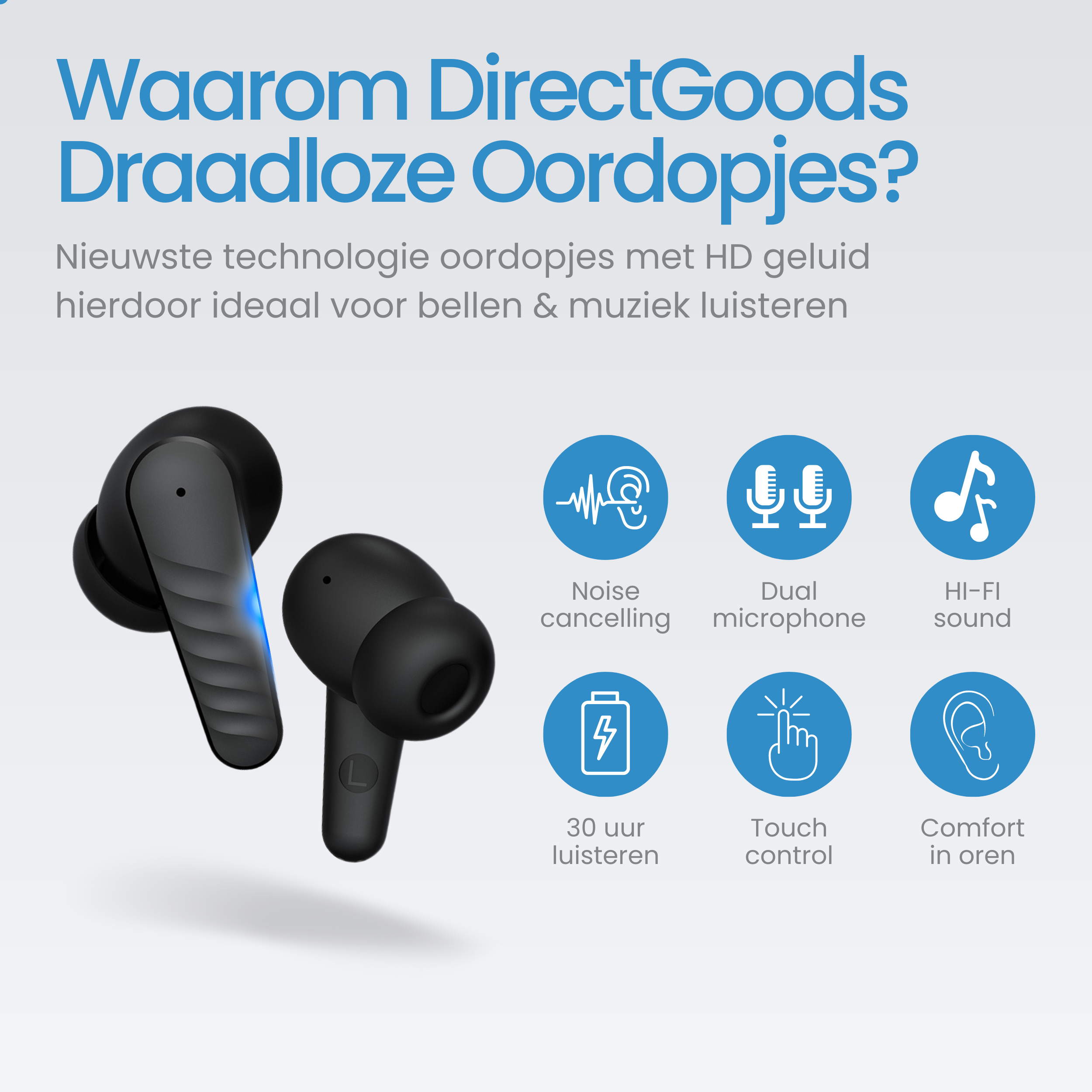 Siltcon Draadloze Oordopjes - Universeel - Siltcon