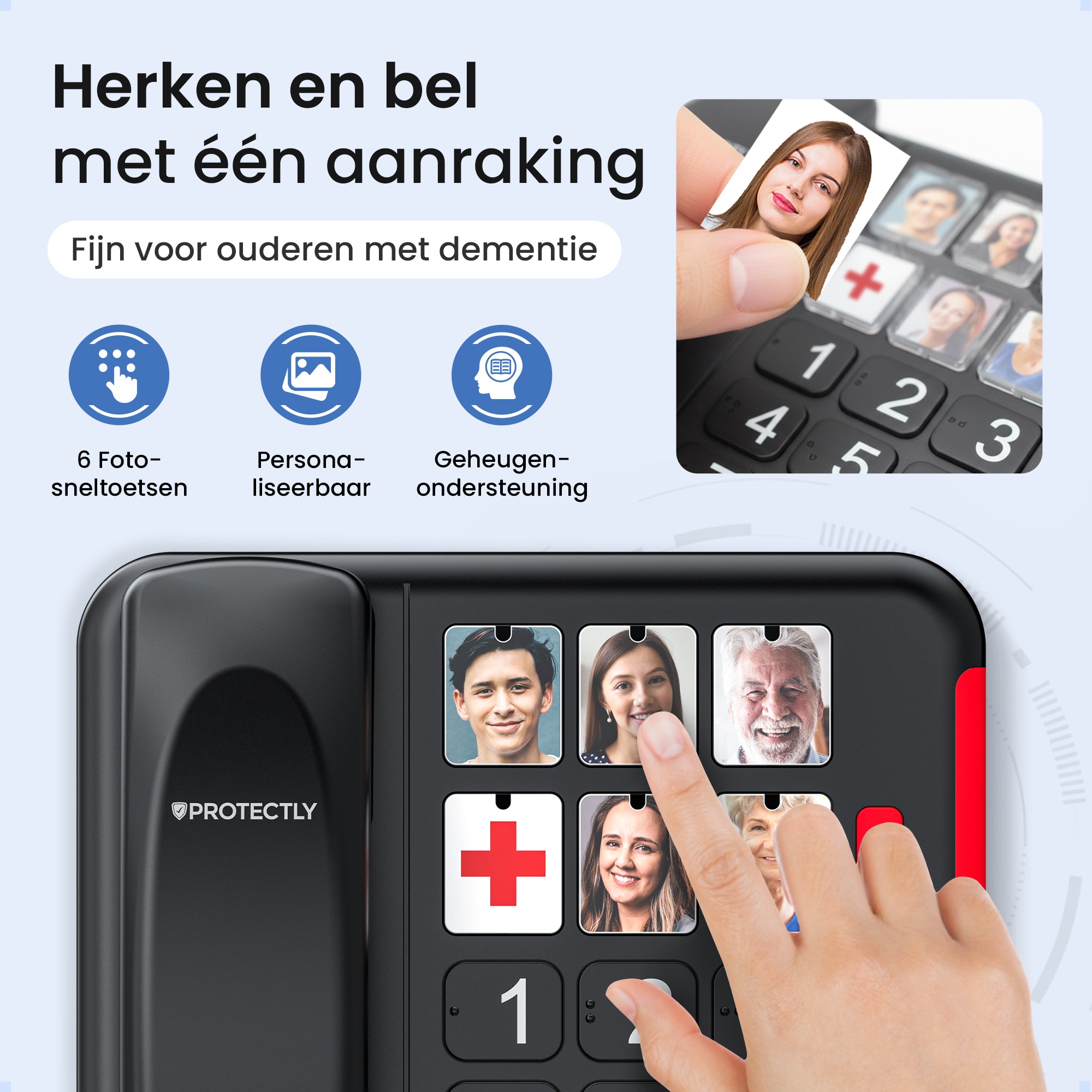 Protectly Senioren-Telefon - SOS-Notruftaste