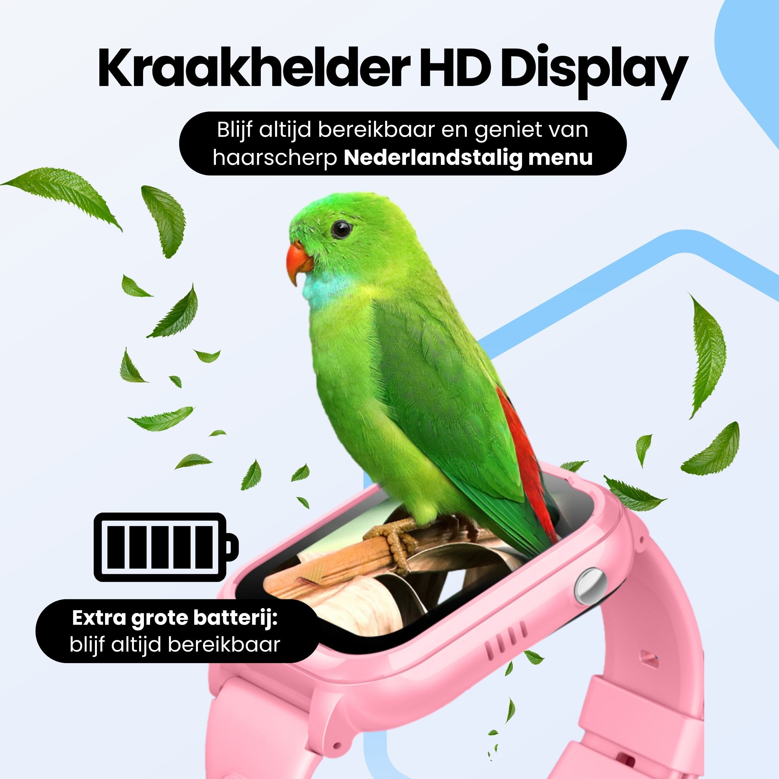 Protectly Kids Smartwatch – GPS horloge kinderen – Smartwatch kind met bellen - Roze - Siltcon