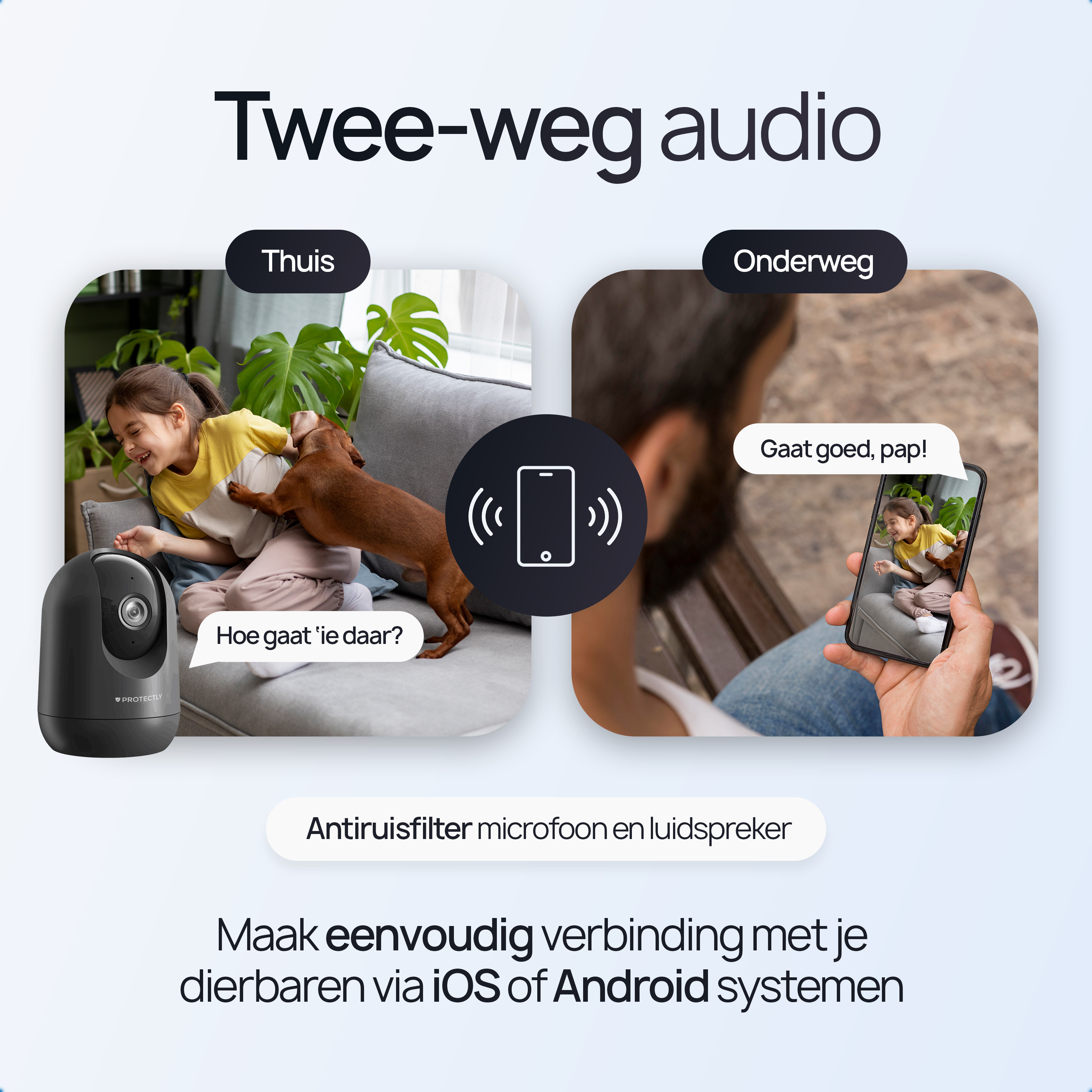 Protectly Beveiligingscamera – Huisdiercamera – 2K Ultra HD - Siltcon