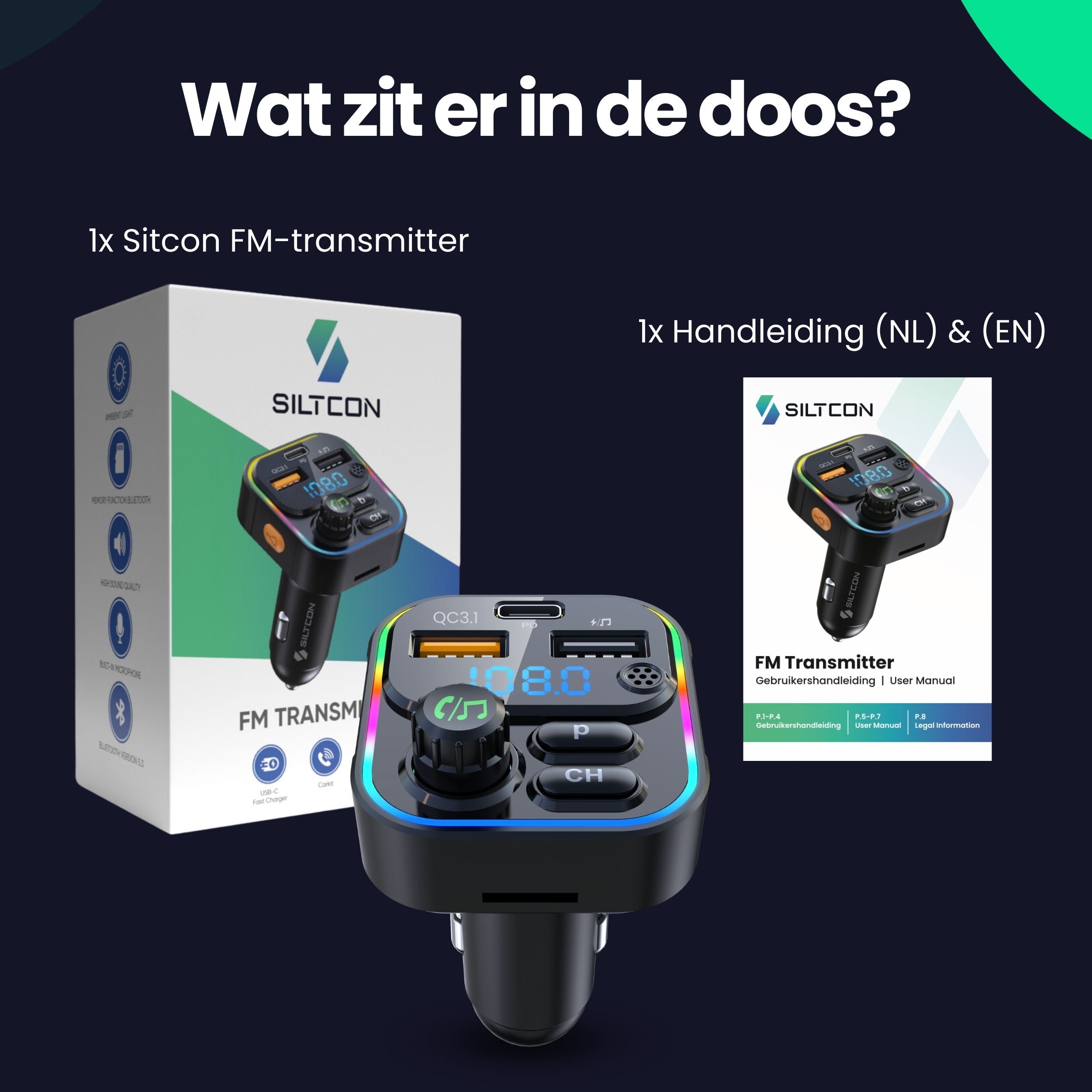 Siltcon Bluetooth FM Transmitter - Siltcon