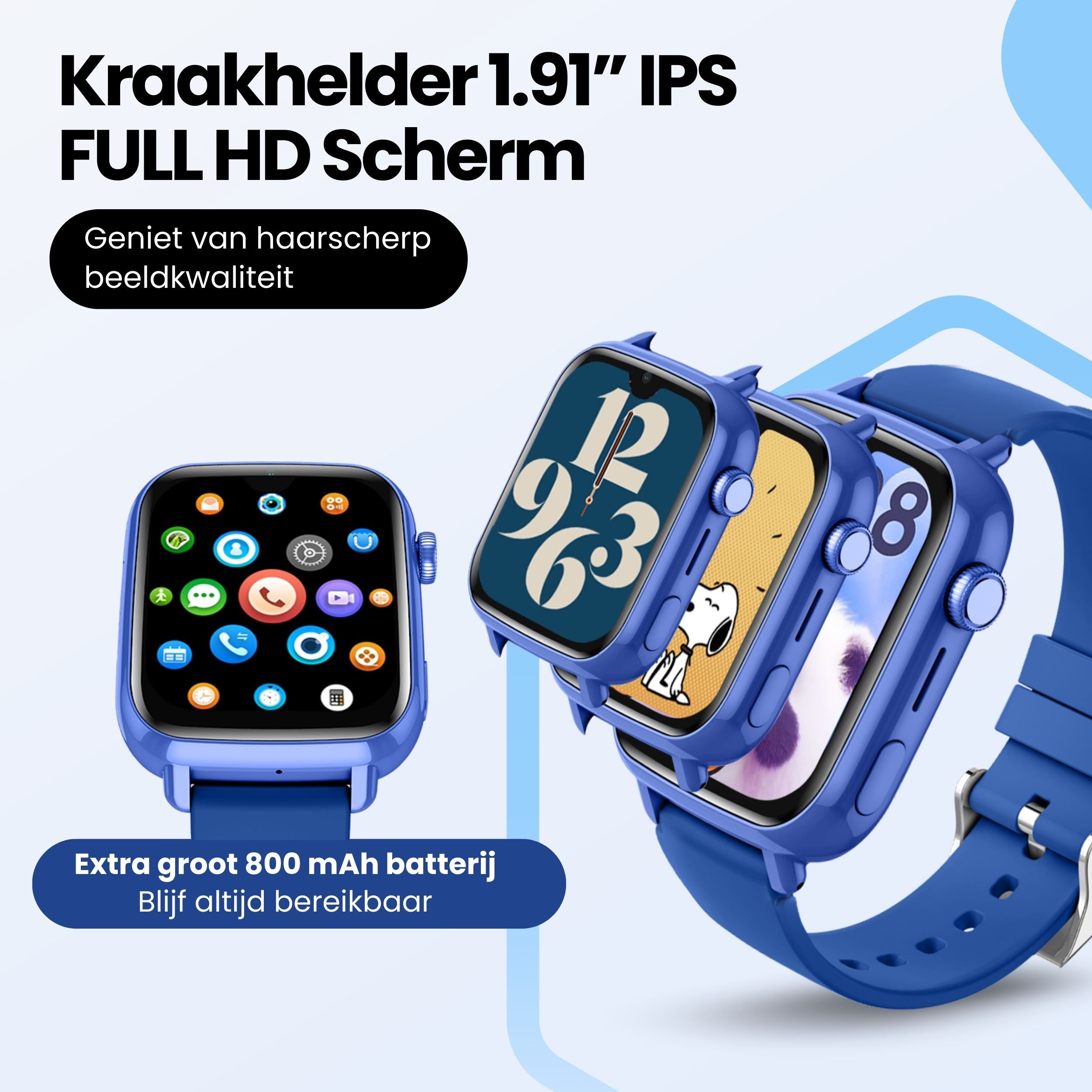 Protectly® GPS Uhr Kind - Blau