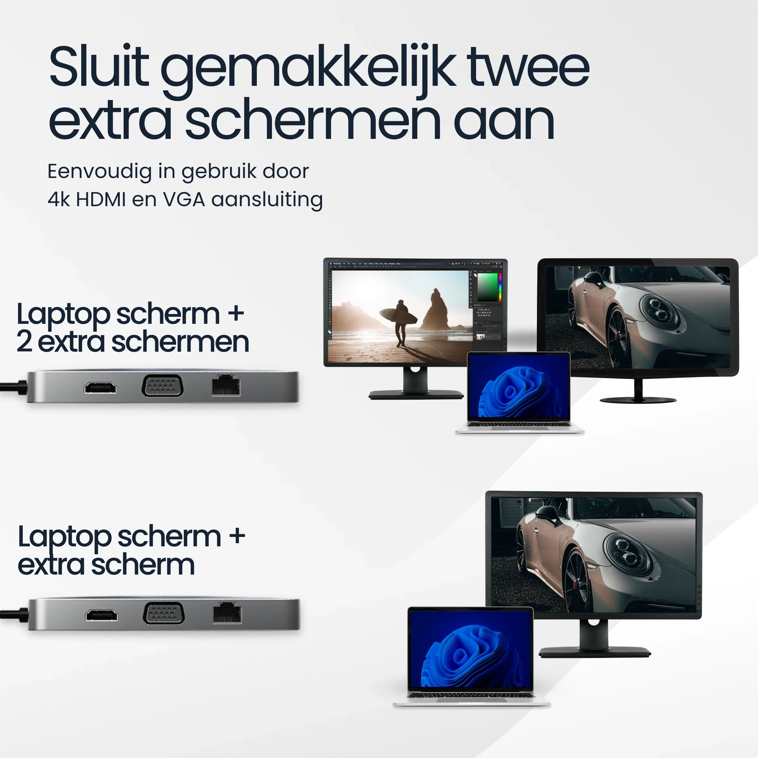 Siltcon 10-in-1 USB-C Hub voor Laptop - Siltcon