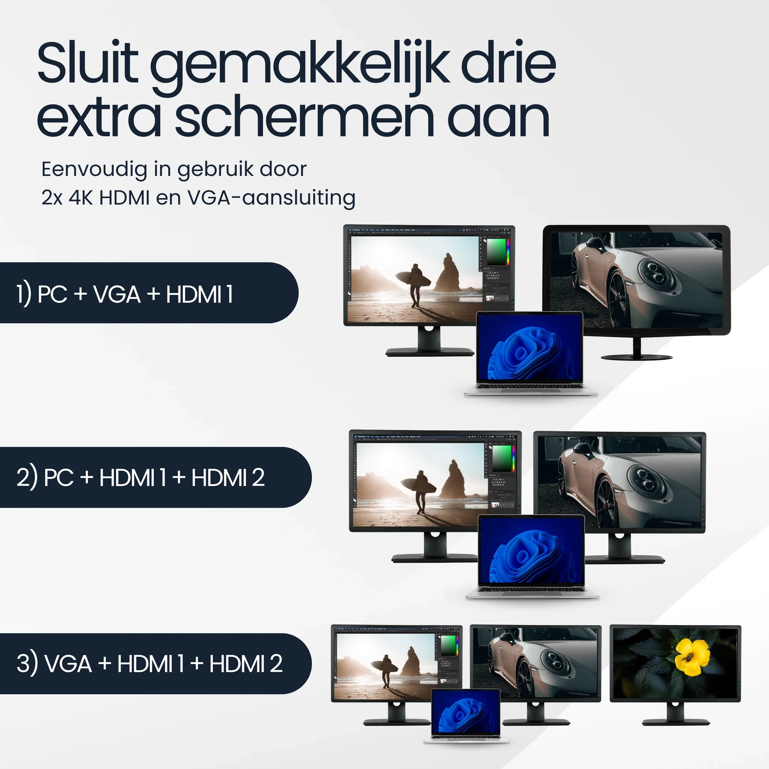 Siltcon USB C Hub 13 in 1 Docking Station Laptop - Siltcon