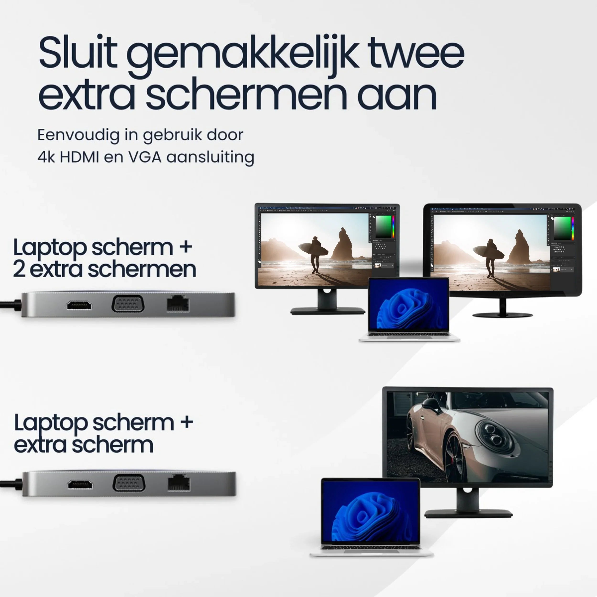 Siltcon 10-in-1 USB-C Hub voor Laptop - Siltcon