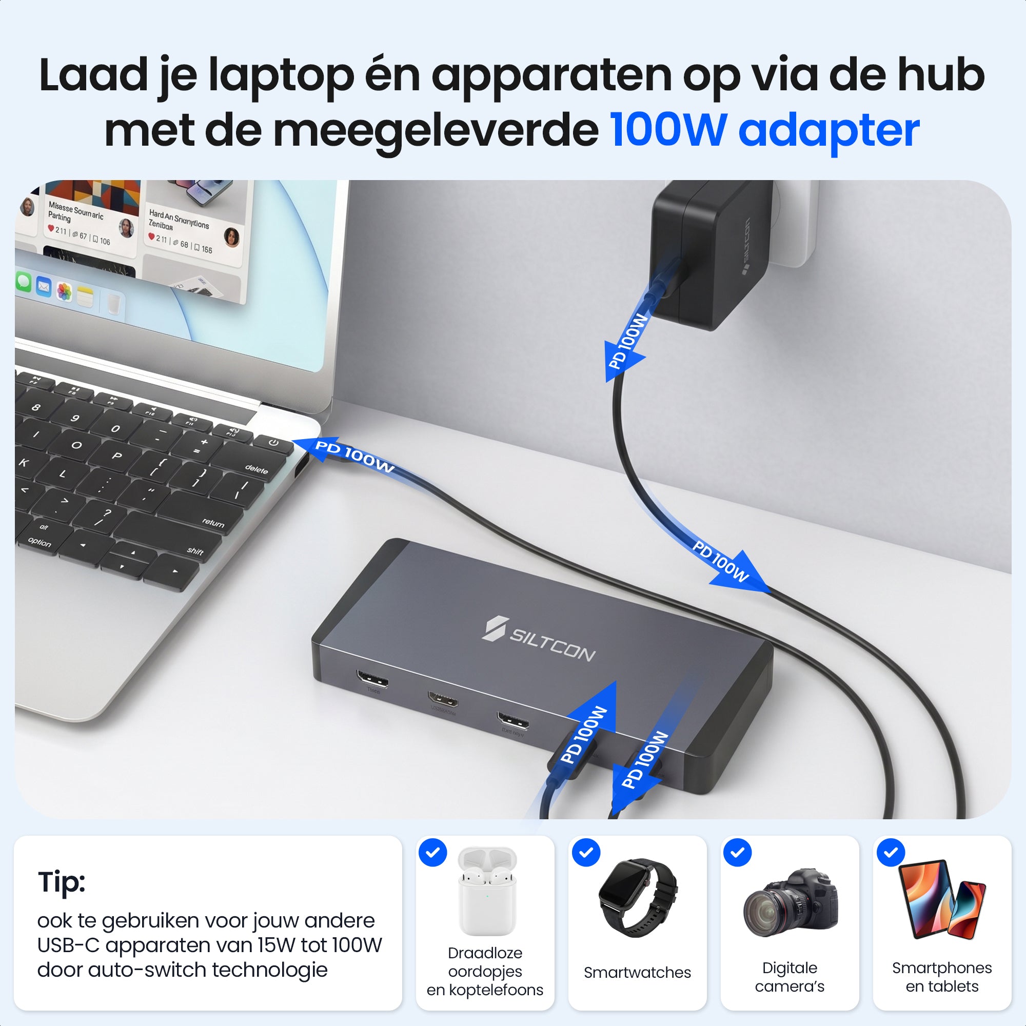 Siltcon® 14 in 1 - Docking Station Laptop