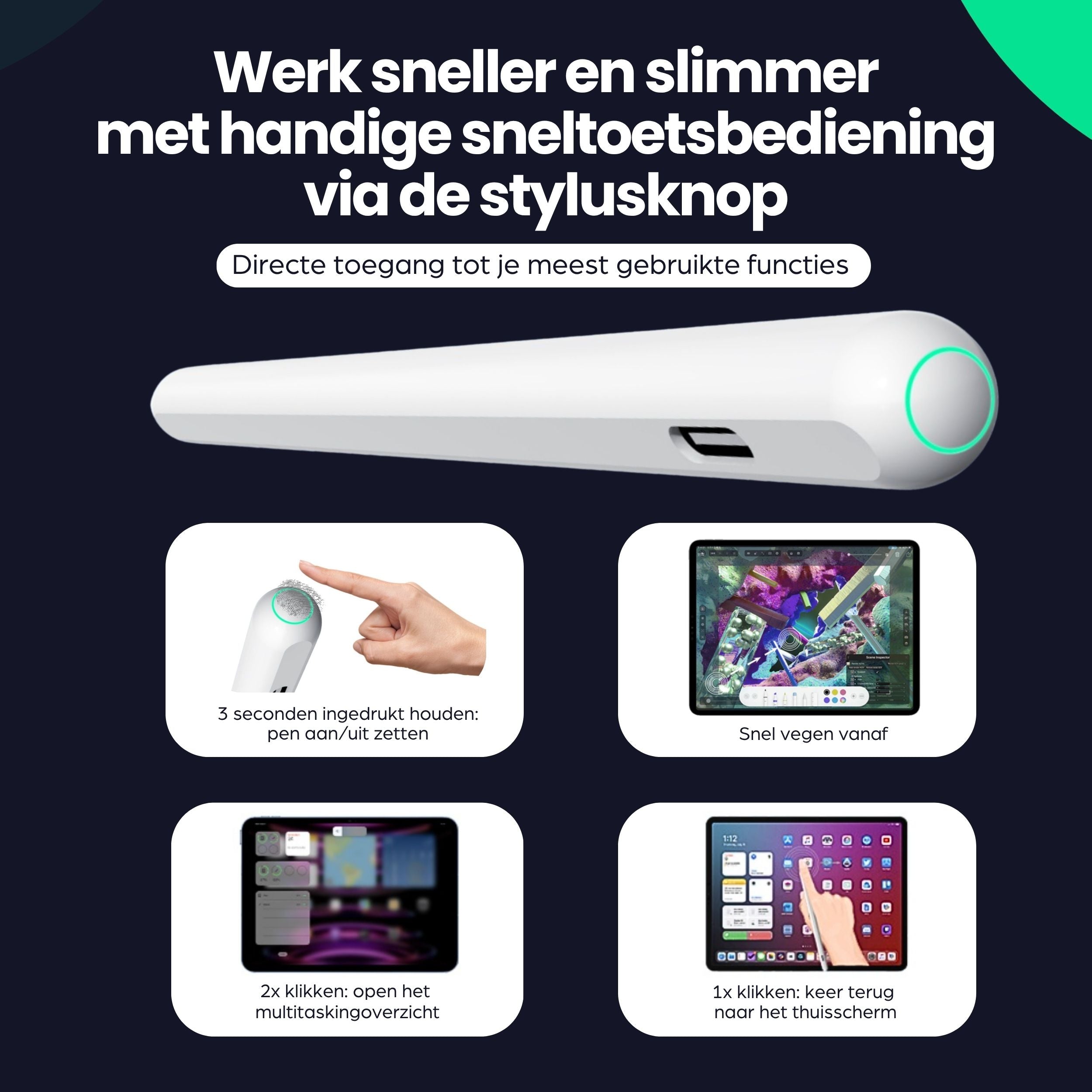 Siltcon Stylus Pen iPad – Magnetisch & Nauwkeurig Schrijven - Siltcon