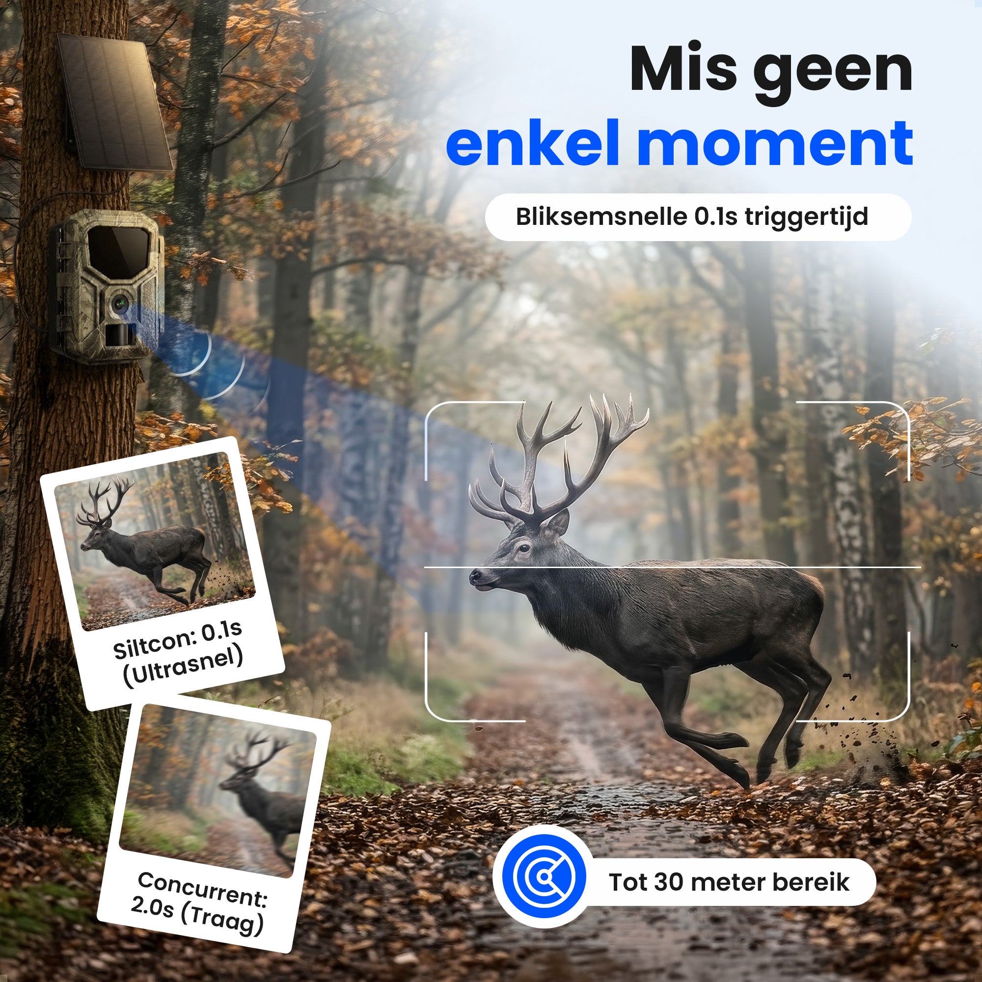 Siltcon Wildkamera mit Solarpanel am Kabel 8K