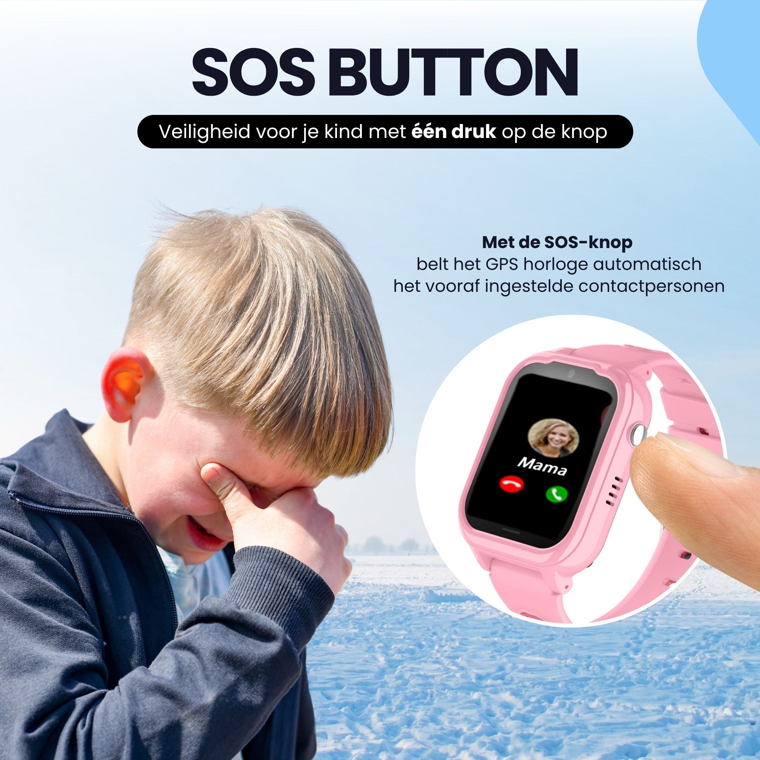 Protectly Kids Smartwatch – GPS horloge kinderen – Smartwatch kind met bellen - Roze - Siltcon