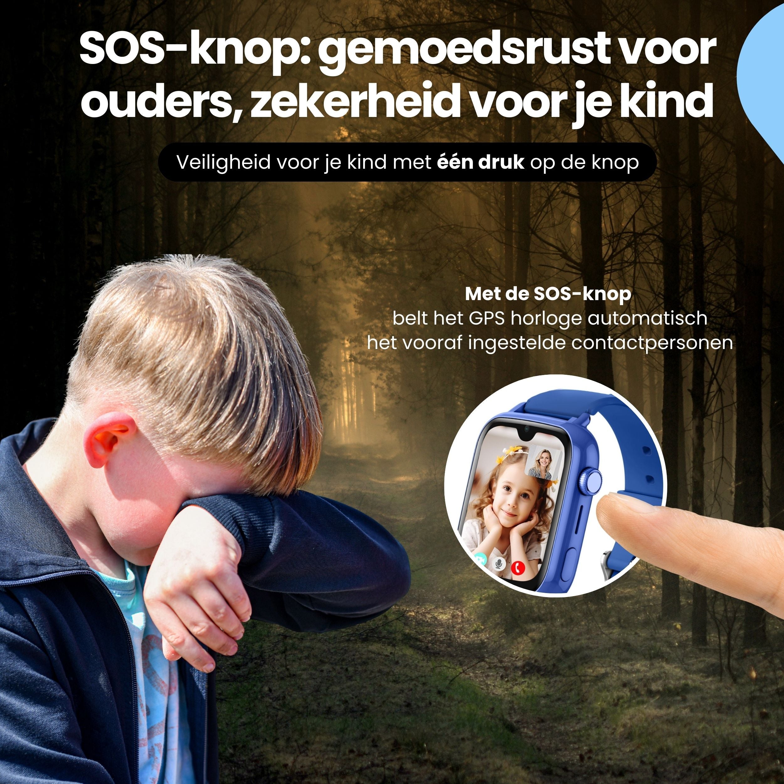 Protectly® GPS Uhr Kind - Blau