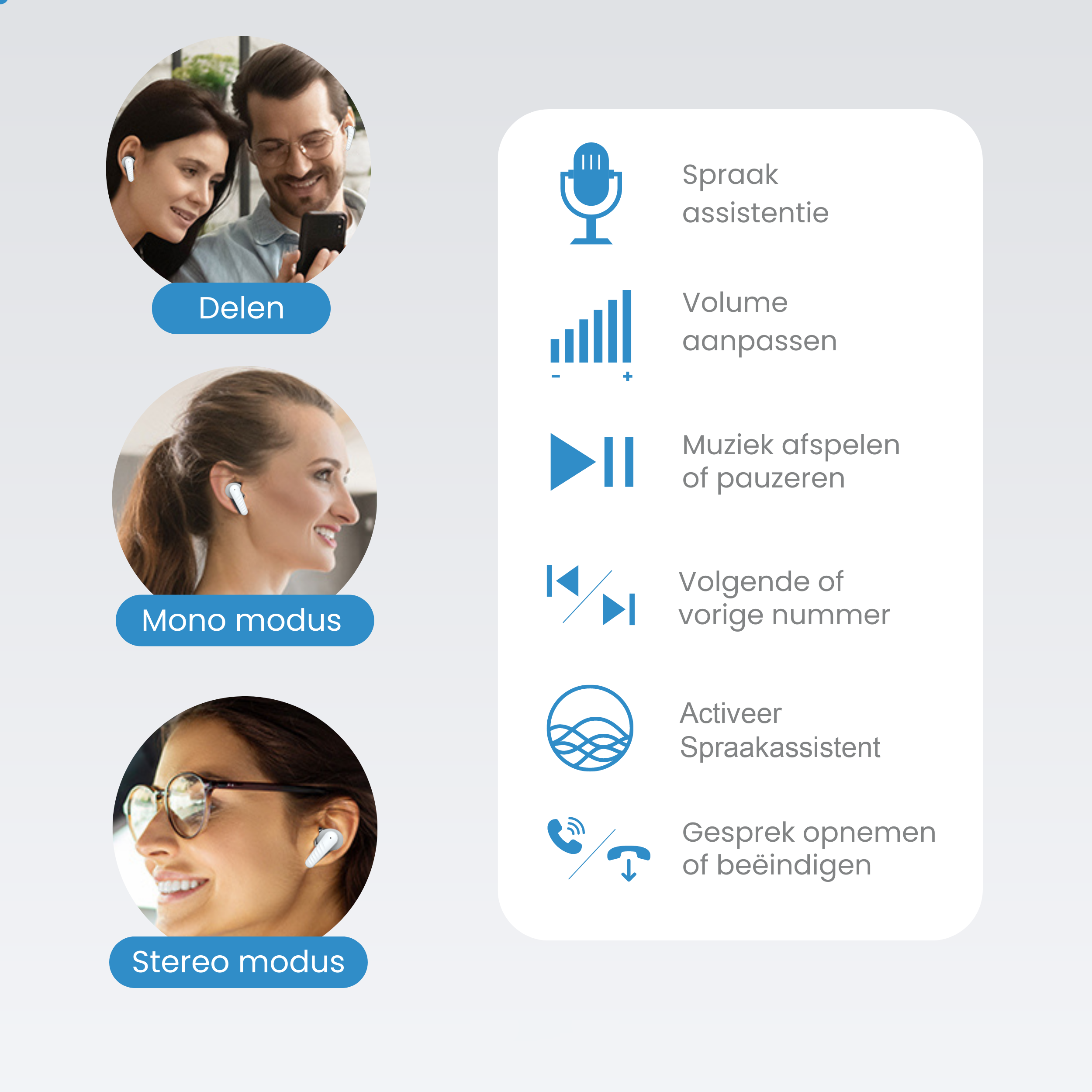 Siltcon Draadloze Oordopjes - Universeel - Siltcon