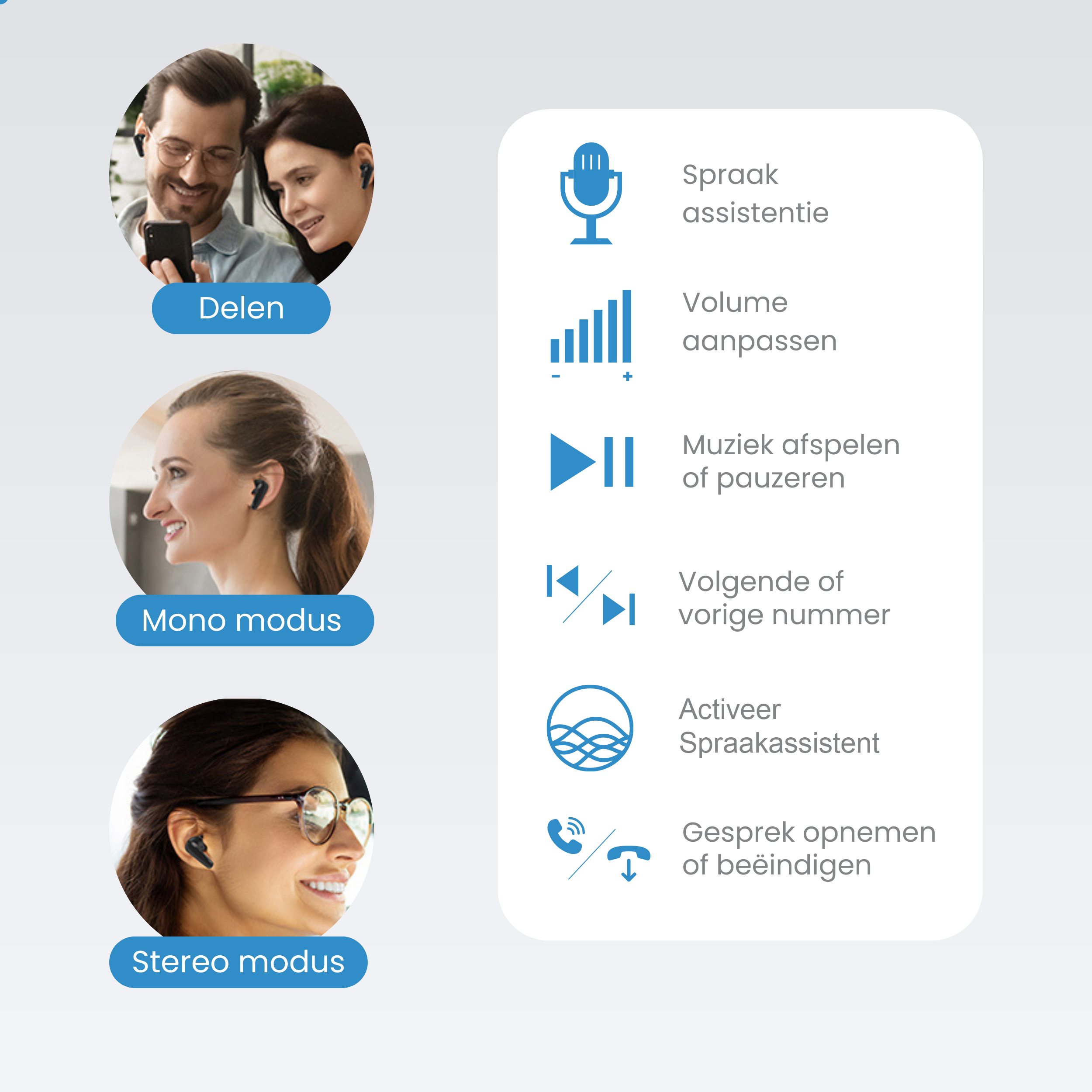 Siltcon Draadloze Oordopjes - Universeel - Siltcon