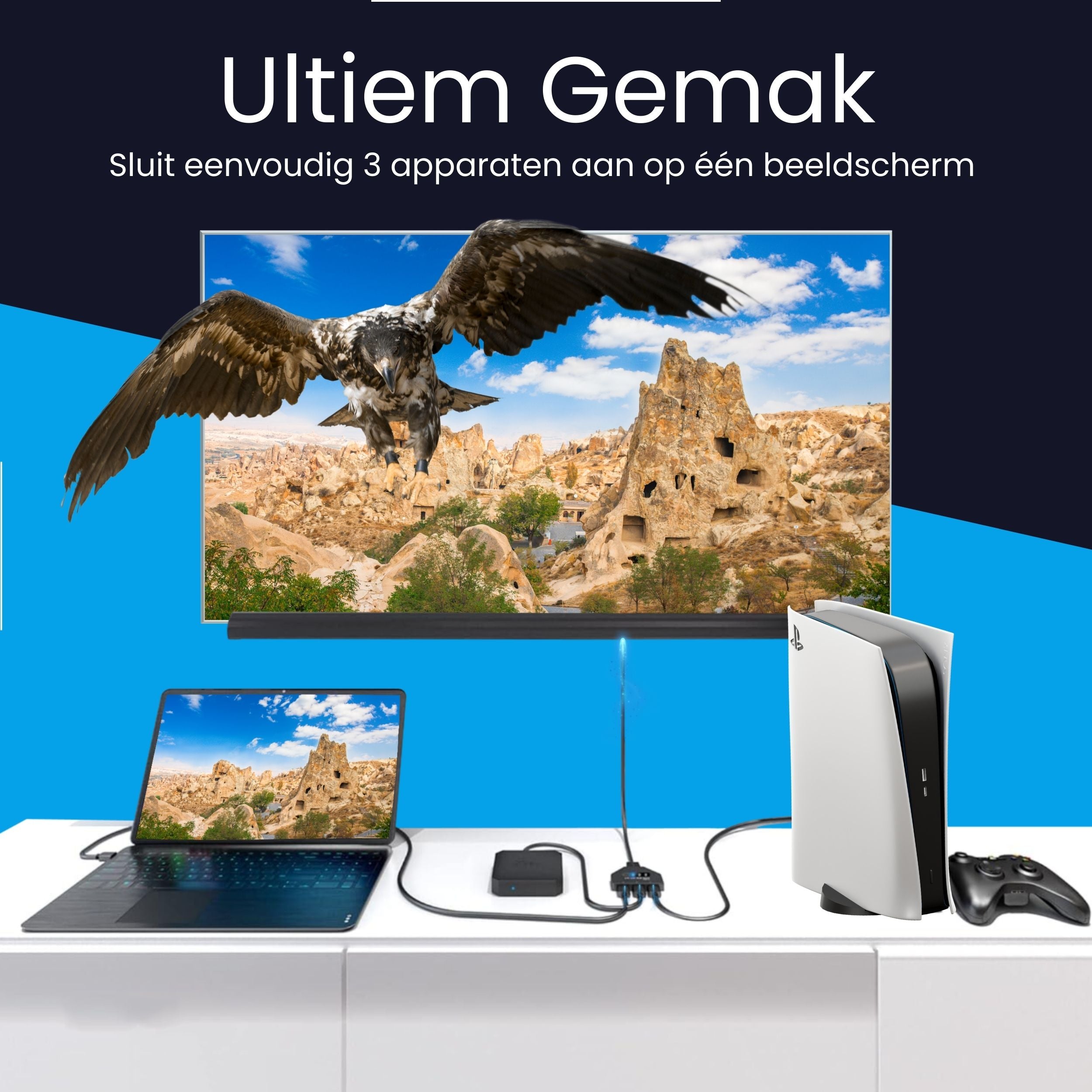 Siltcon HDMI Switch 3 in 1 – 4K - Siltcon