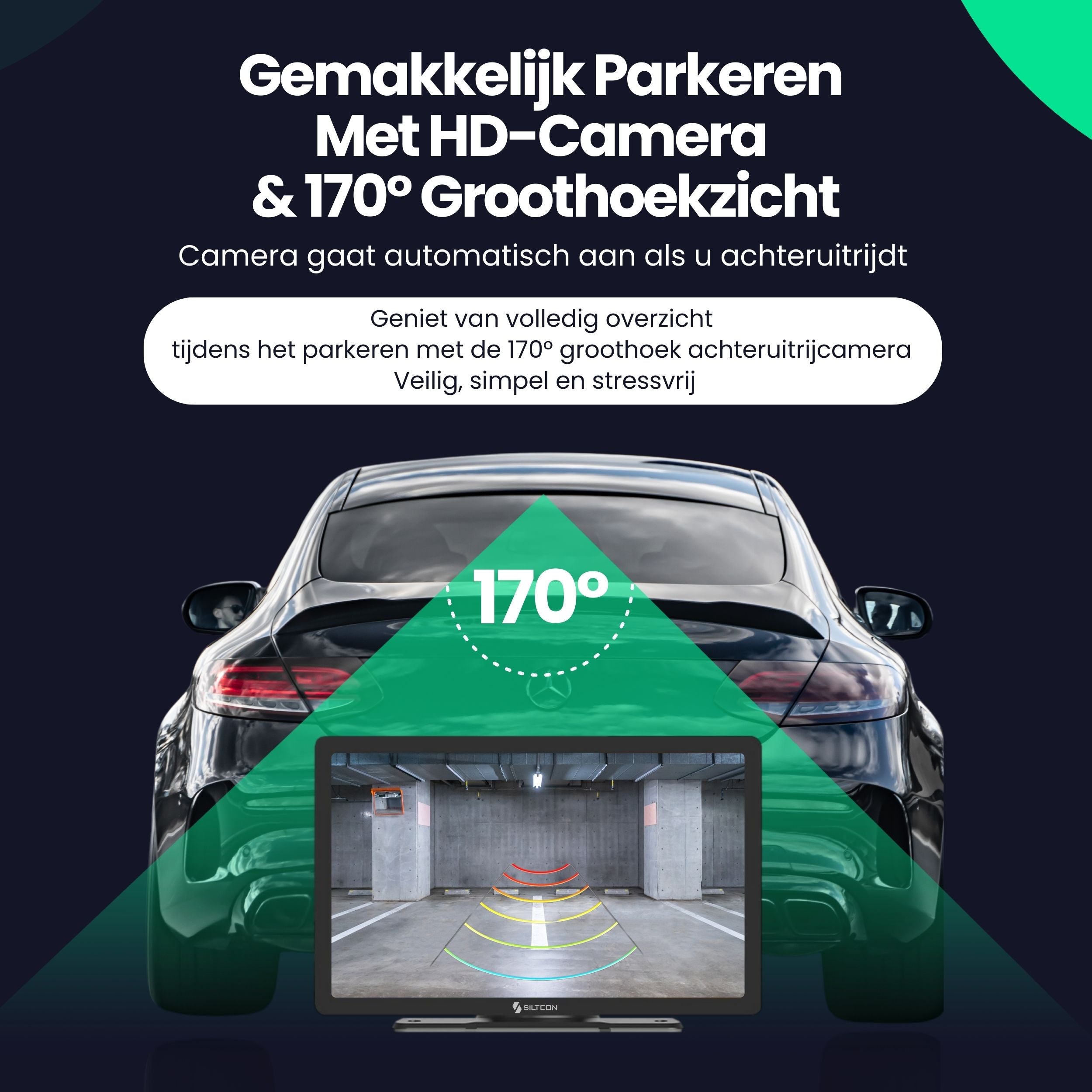 Siltcon® Achteruitrijcamera 10 Meter Geschikt voor Siltcon Carplay Scherm – Voor Camper, Vrachtwagen & Bus - Siltcon