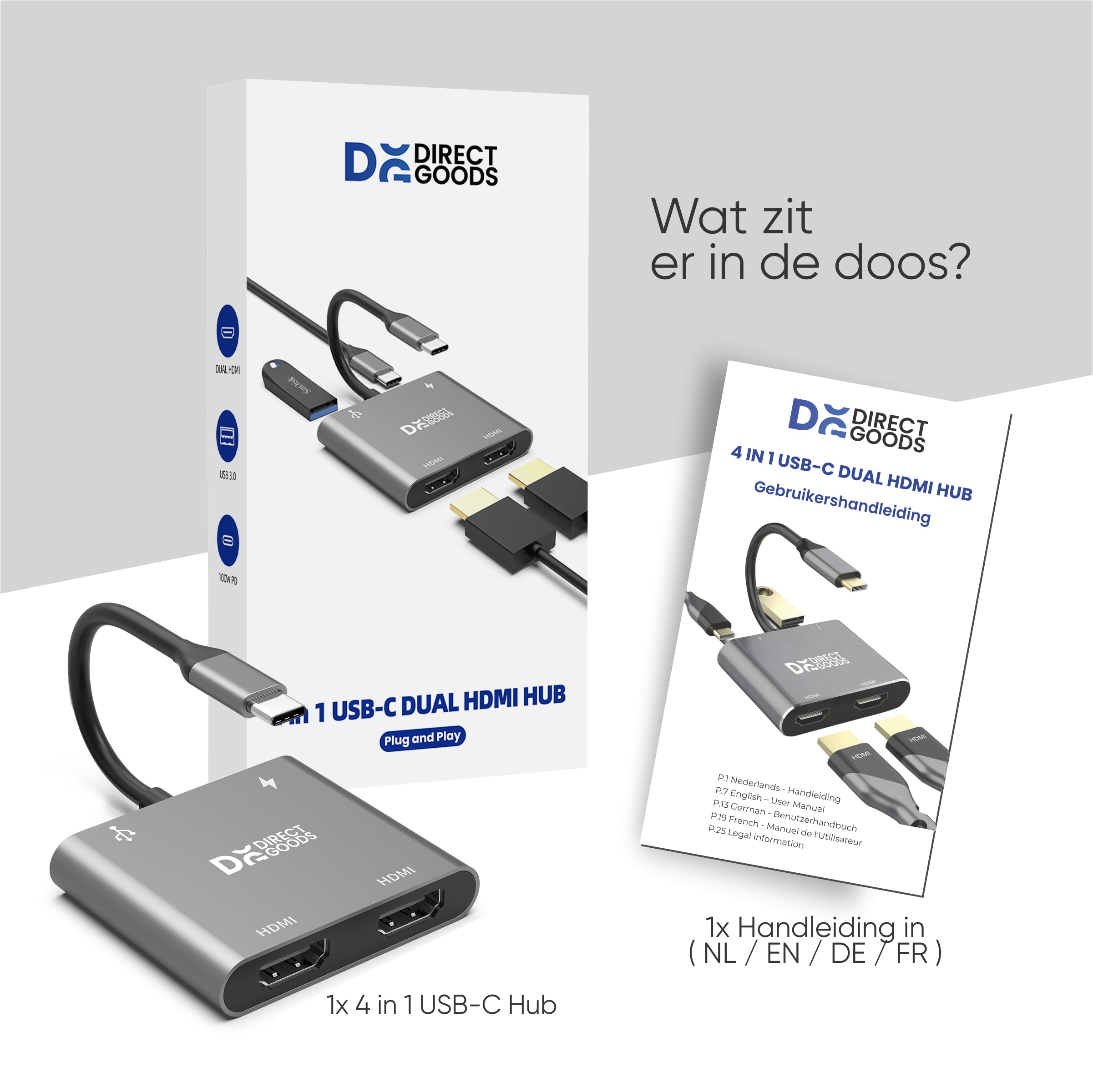 Siltcon Docking Station Laptop - Dual Display Adapter - Siltcon