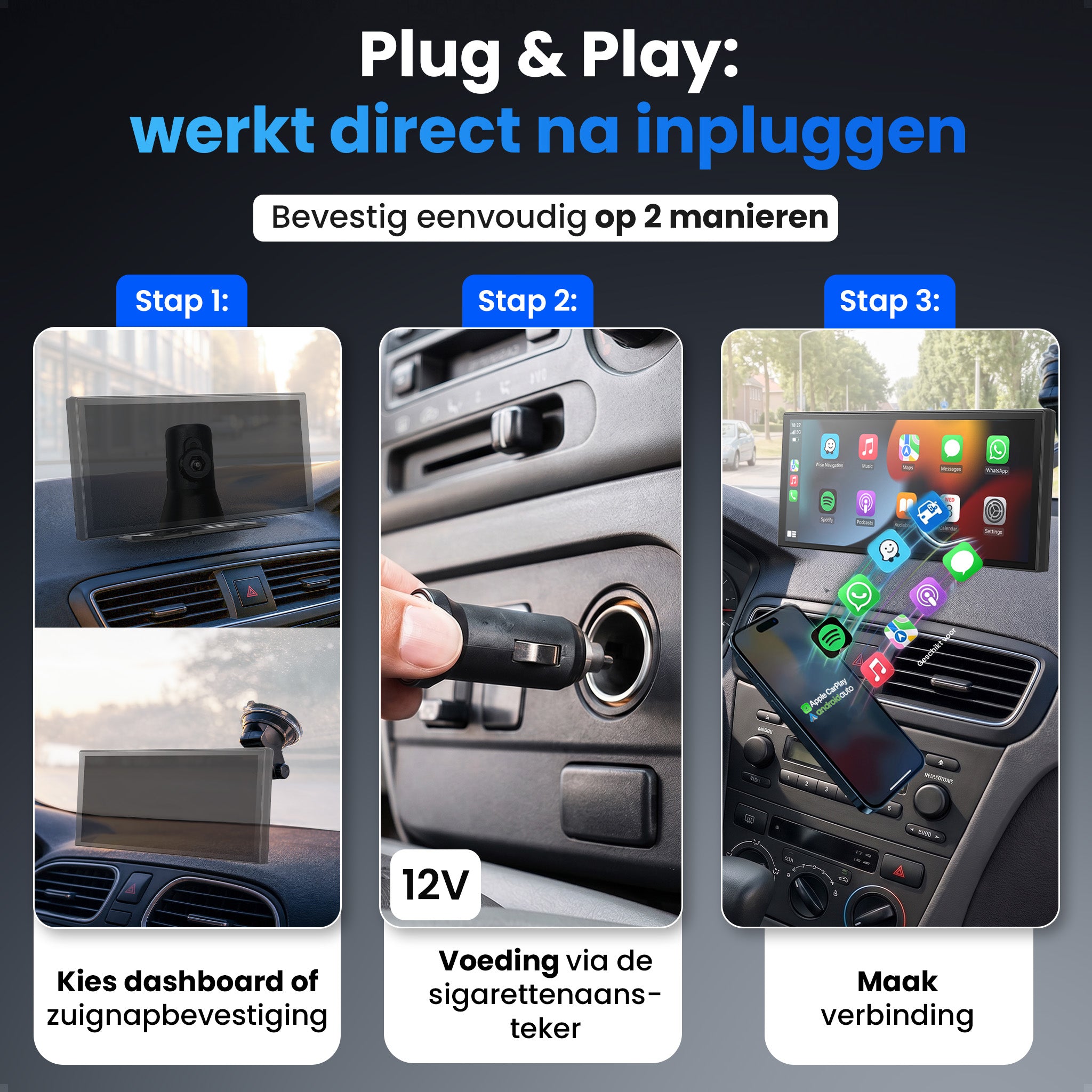 Siltcon® 11,26" Carplay / Android Auto Bildschirm & 4K Dashcam