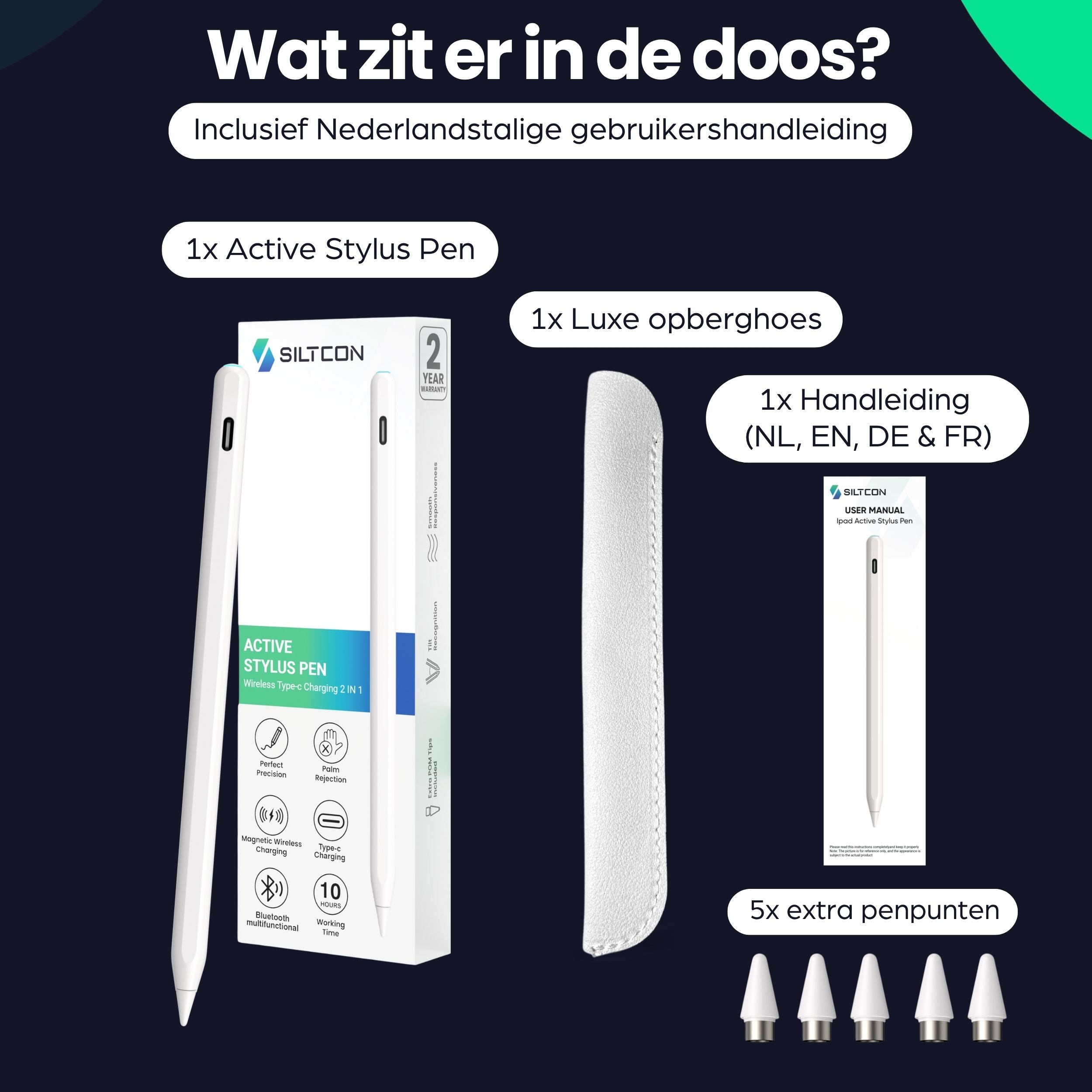Siltcon Stylus Pen iPad – Magnetisch & Nauwkeurig Schrijven - Siltcon